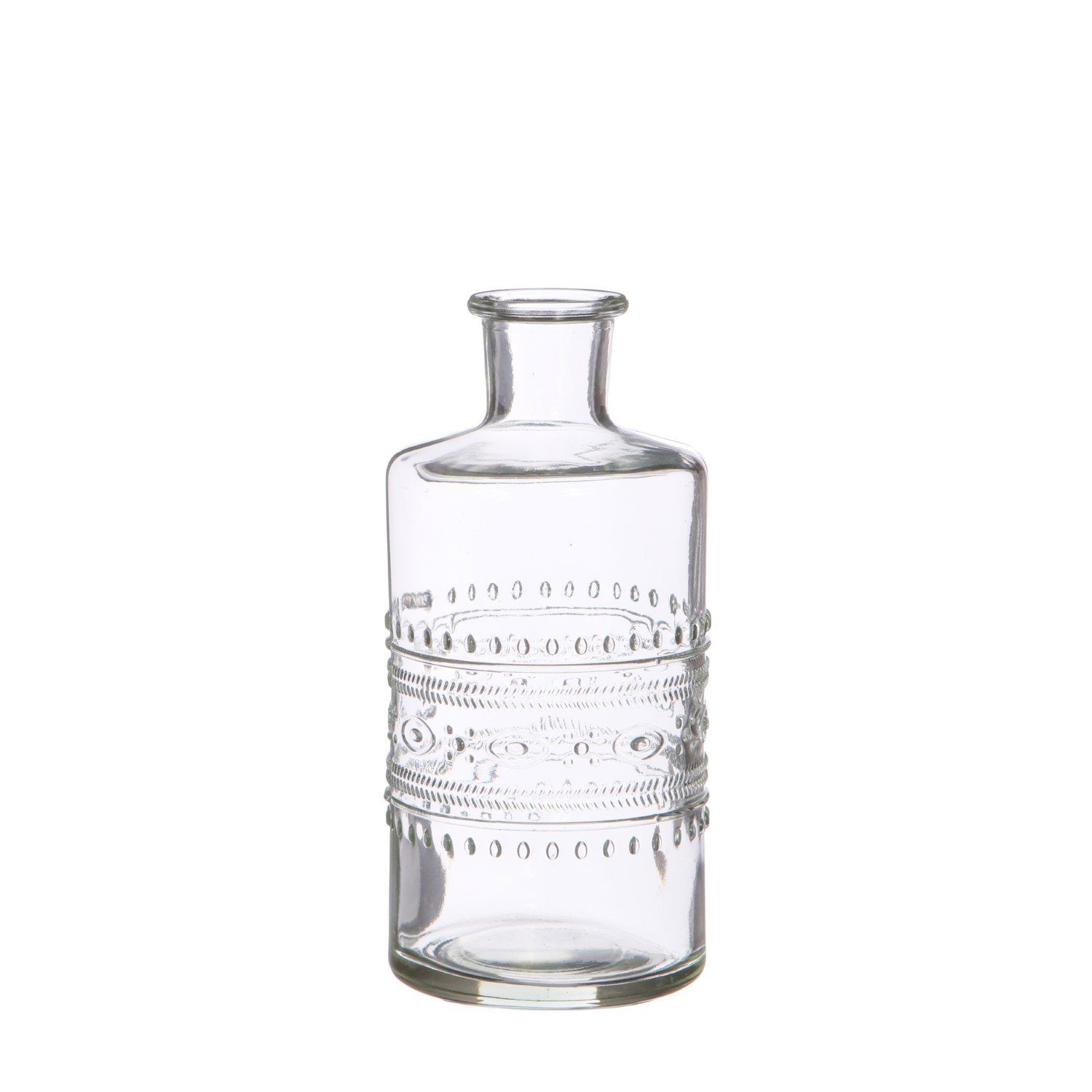 NaDeco Dekovase Glas Flasche Porto in Glasklar h. 15,8 cm Ø 7,5 cm
