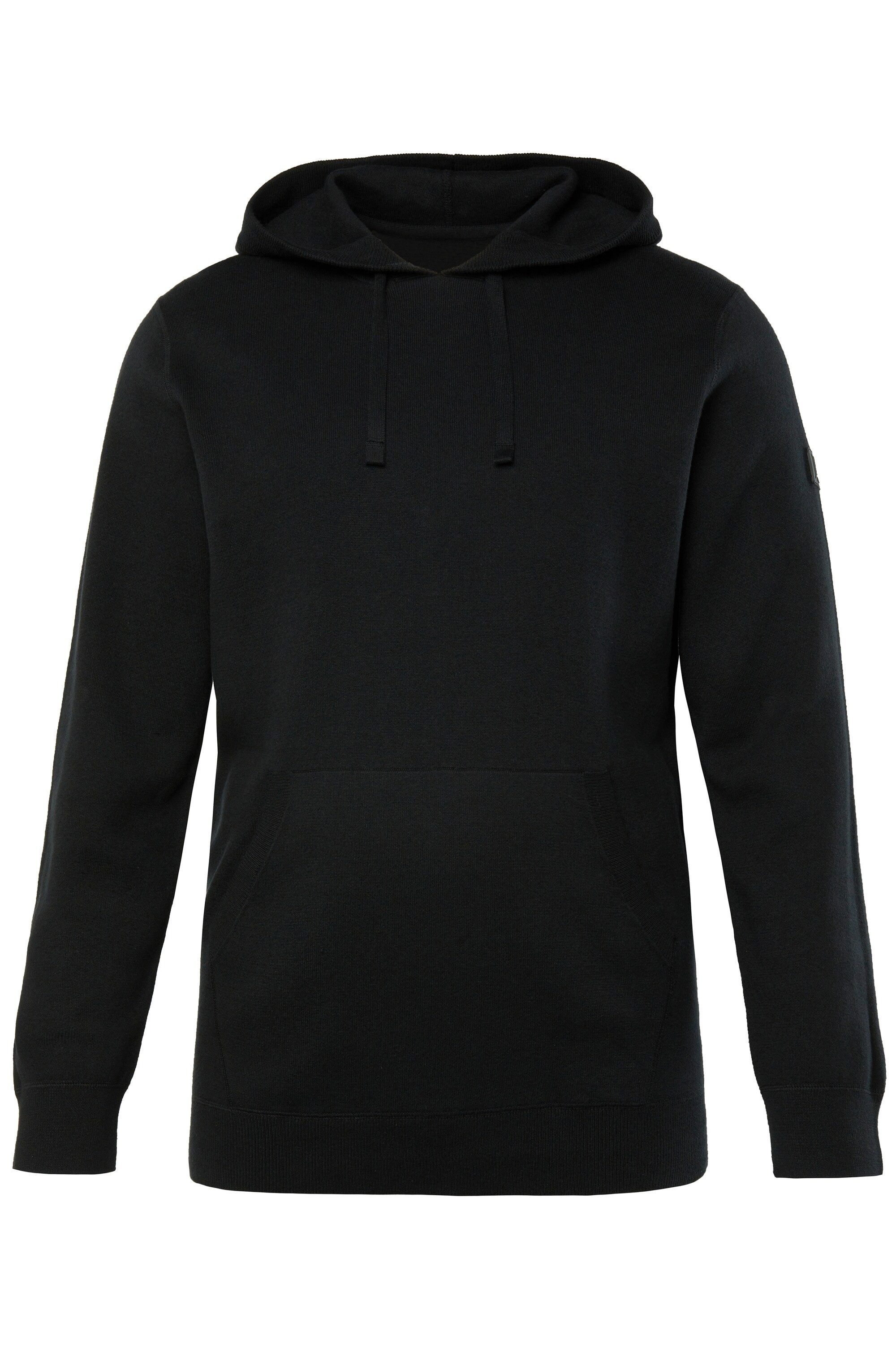 Rundhalspullover Strickhoodie FLEXNAMIC® Kapuze Kängurutasche
