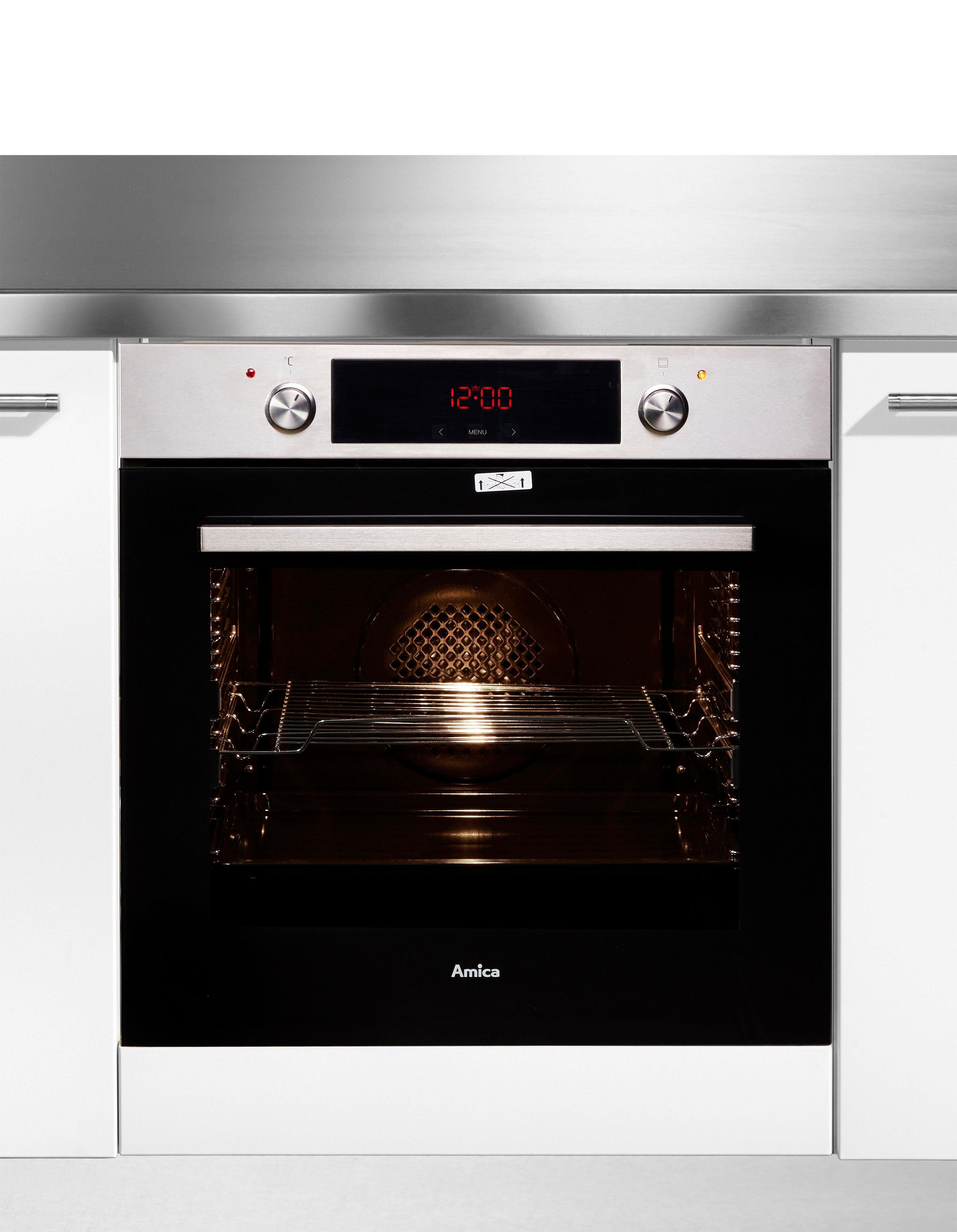 Amica Einbaubackofen EBX 944 620 E, mit 2-fach-Teleskopauszug, Simple Steam, Viel Platz, hoher Komfort und einfache Reinigung beim Backen
