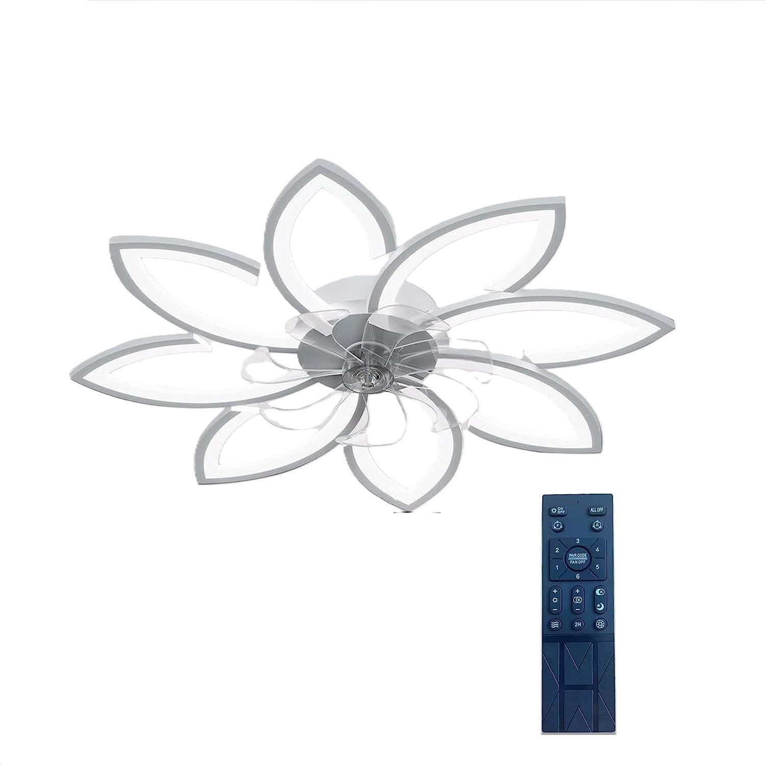 DOPWii Deckenventilator Deckenleuchte mit Ventilator,Lüfterlicht mit günstig online kaufen