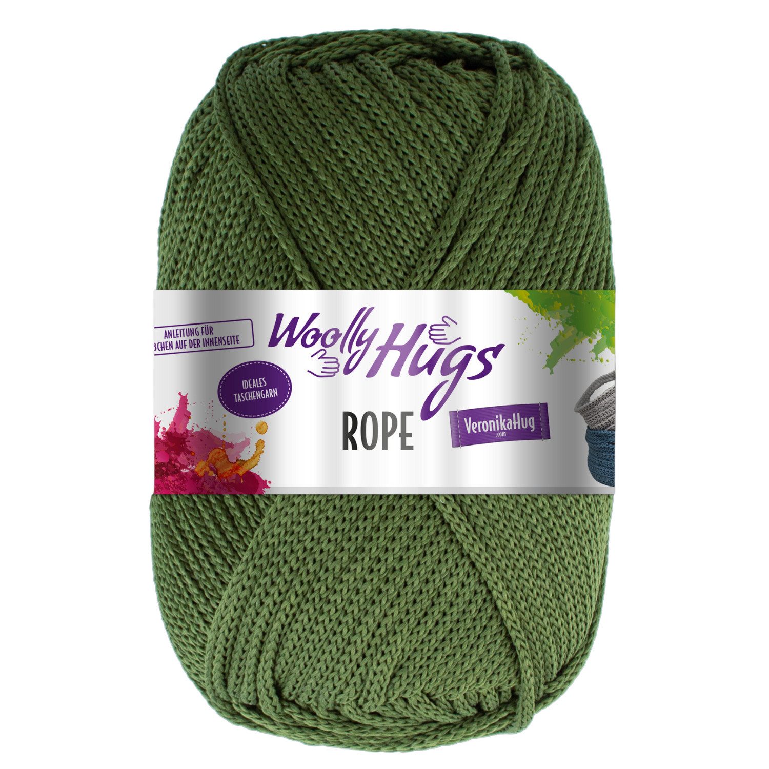 Woolly Hugs Woolly Hugs ROPE Garn Häkelwolle, 140 m (vielseitiges und ideales Taschengarn), 200 g