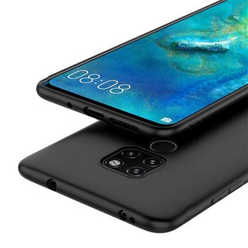 CoolGadget Handyhülle Black Series Handy Hülle für Huawei Mate 20 6,5 Zoll, Edle Silikon Schlicht Robust Schutzhülle für Huawei Mate 20 Hülle