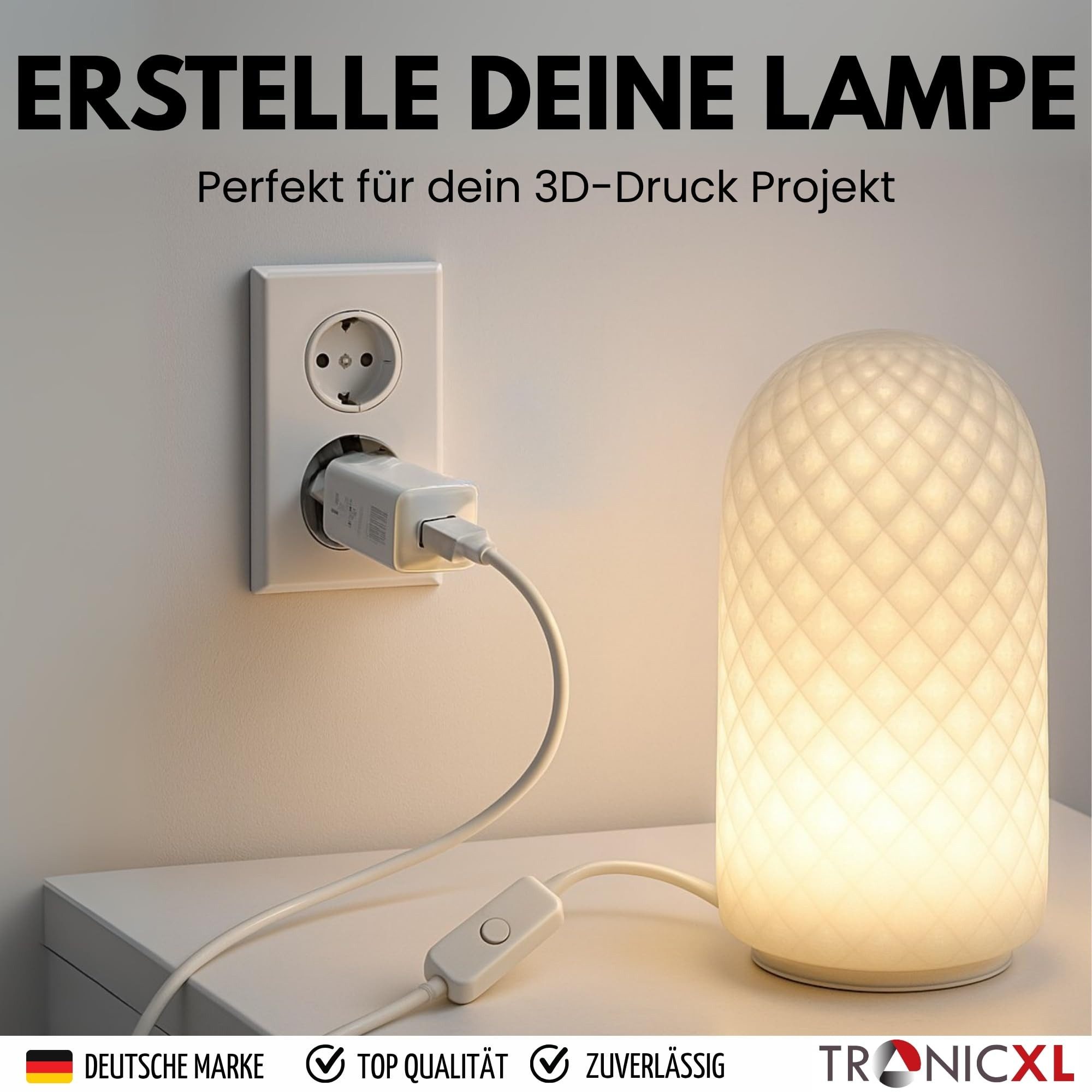 TronicXL 3D-Drucker 4 Stück LED Kit für Bambulab 3D Druck Drucker Zubehör P1P P1S A1 Mini, Kit für Lampe Lampen LED LAMP KIT 001