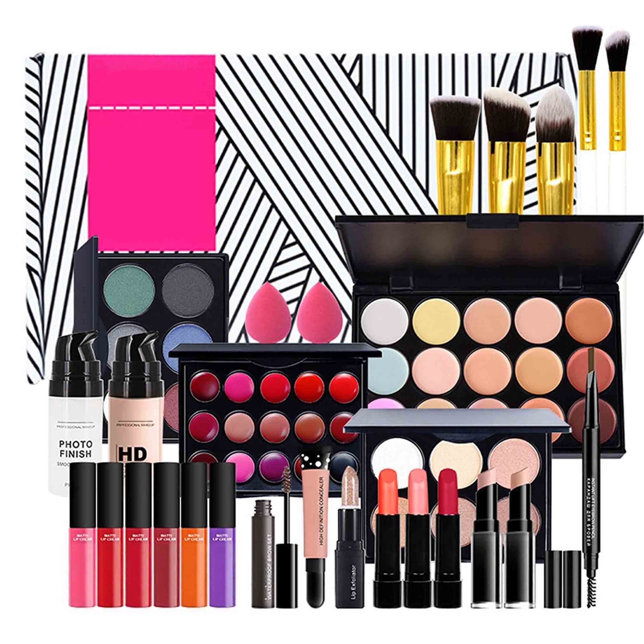 KINSI Make-up Set Make-up Set 29-teiliges Einsteiger Schminkset, exquisite Geschenkboxt, 29-tlg., Leichtes Schminkset Komplettset, Must Have Set für Makeup-Trägerinnen