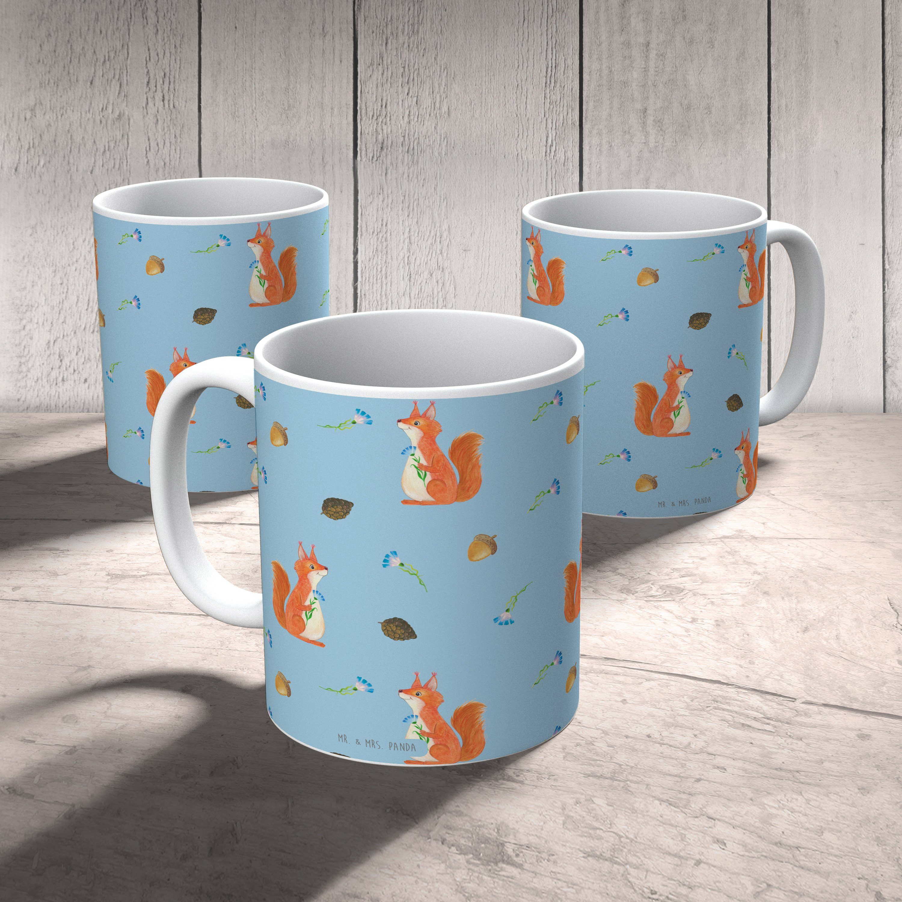 Blau Eichhörnchen - Panda Geschenk, Sprüche, Lac, Mrs. Keramik Tasse Blume Mr. - Kaffeetasse, Tasse &
