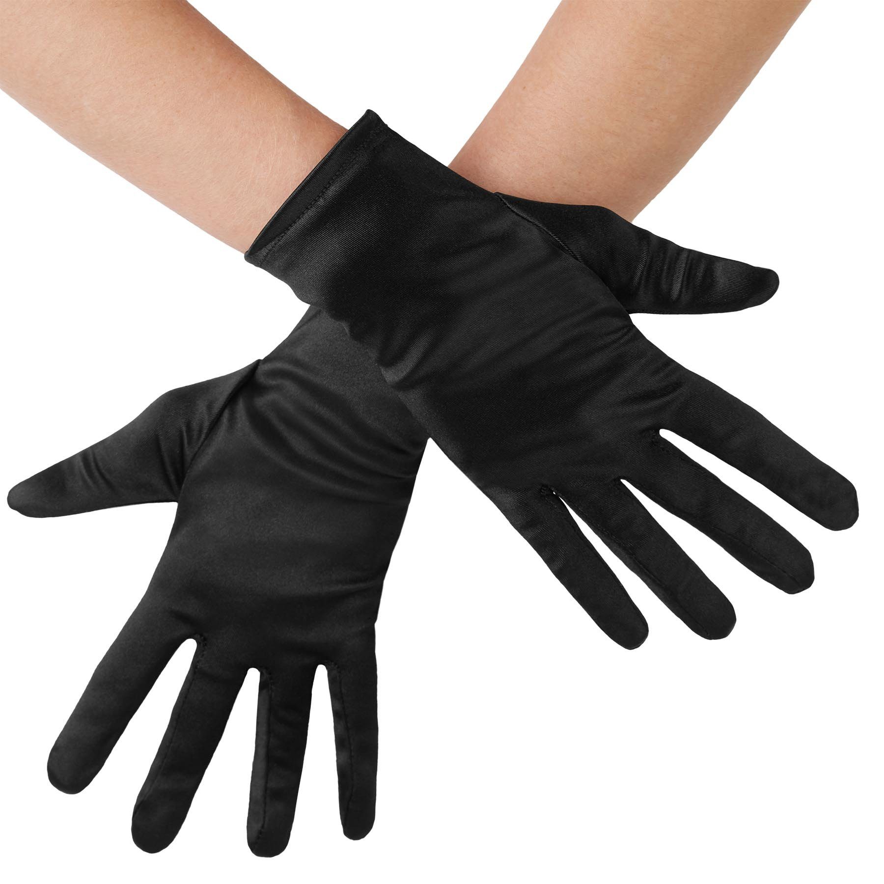 dressforfun Kostüm Satin-Handschuhe, Edle Satin-Handschuhe in Einheitsgröße