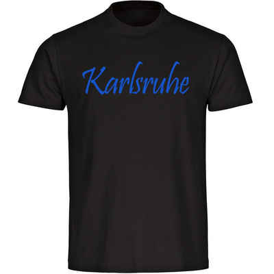 multifanshop T-Shirt Herren Karlsruhe - Schriftzug - Männer