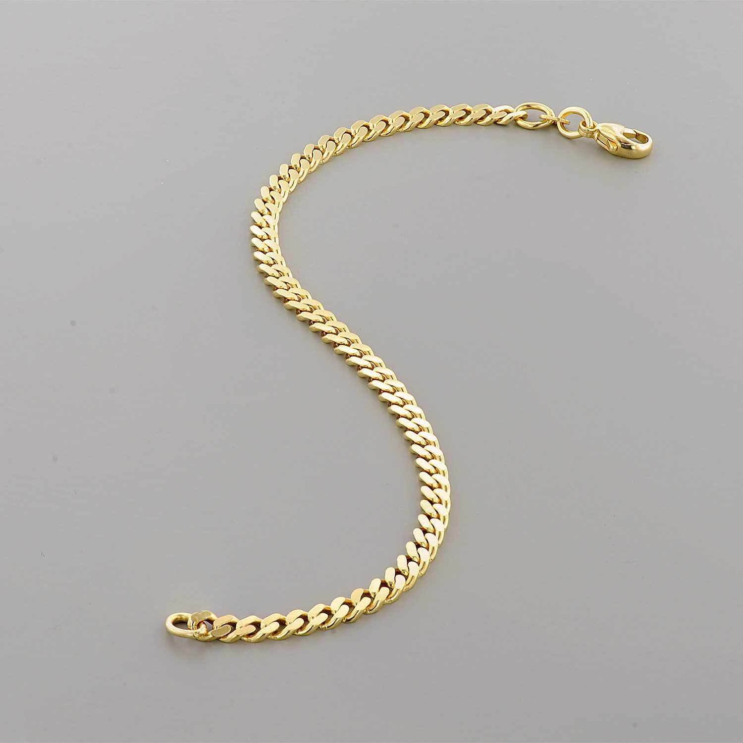trendor Gliederarmband Gold 585/14K Flachpanzer 4,1 günstig online kaufen