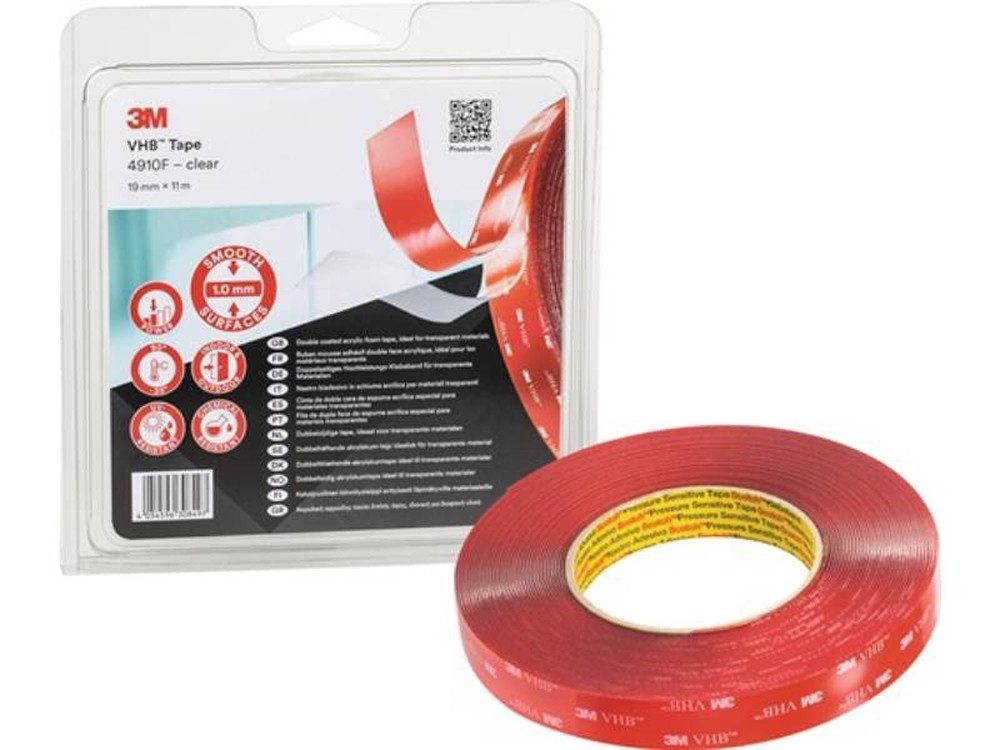 3M Montageband 3M 7100123355 Montageband VHB Tape 4910F transparent Länge 11 m Breit