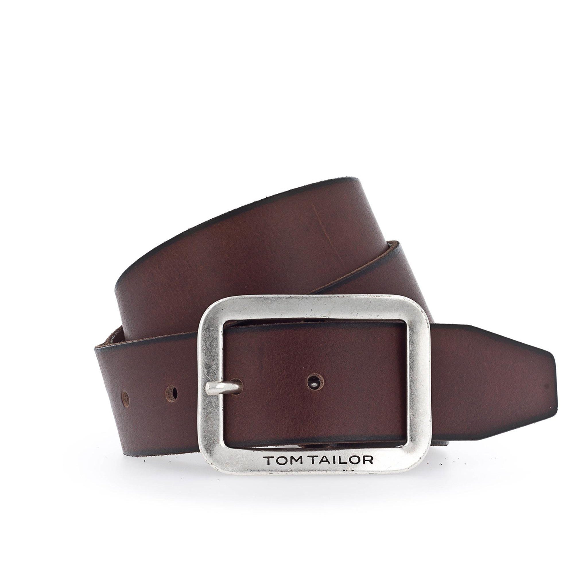 TOM TAILOR Ledergürtel Herren Gürtel Leder Q. 2606