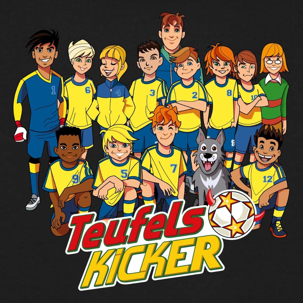 Spreadshirt Hoodie Teufelskicker Fußballmannschaft Kinder Hoodie (1-tlg)