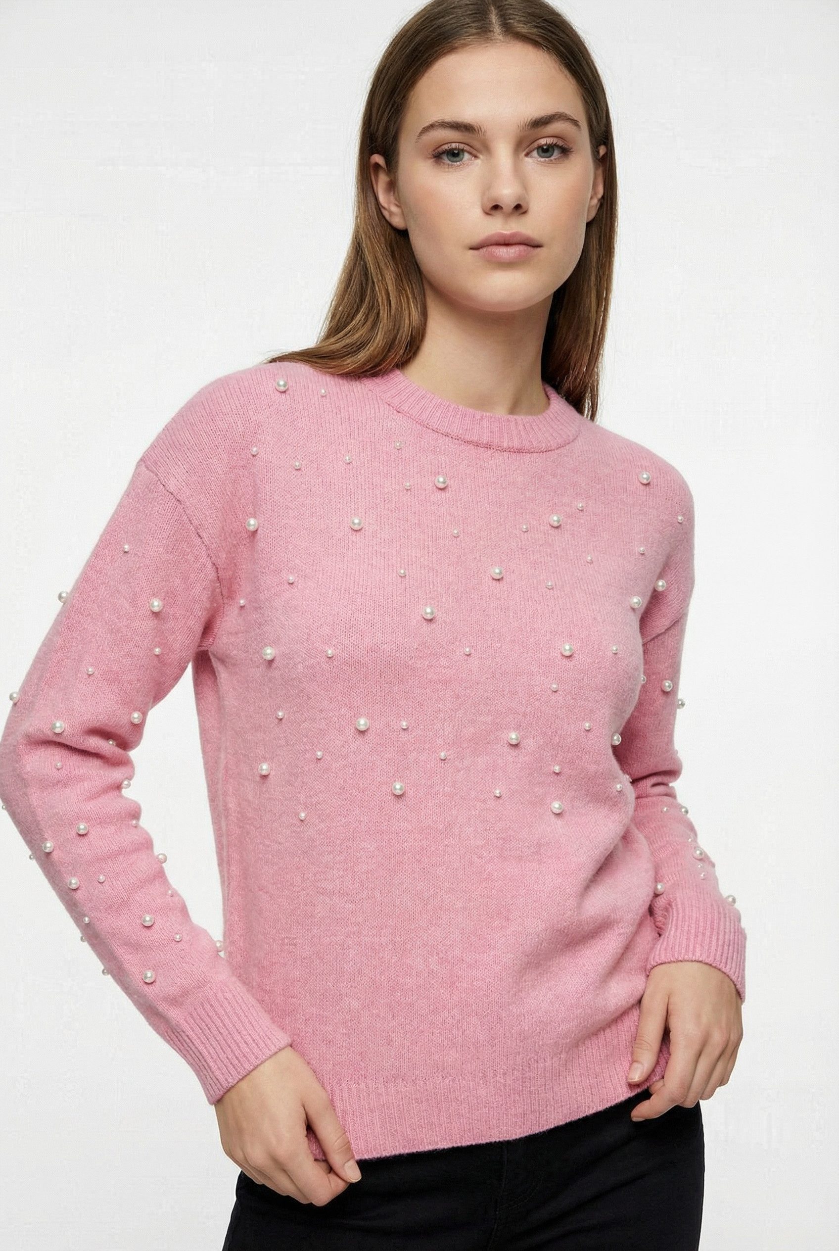 ONLY Rundhalspullover ONLEMBLA LS O-NECK PEARL EX KNT günstig online kaufen