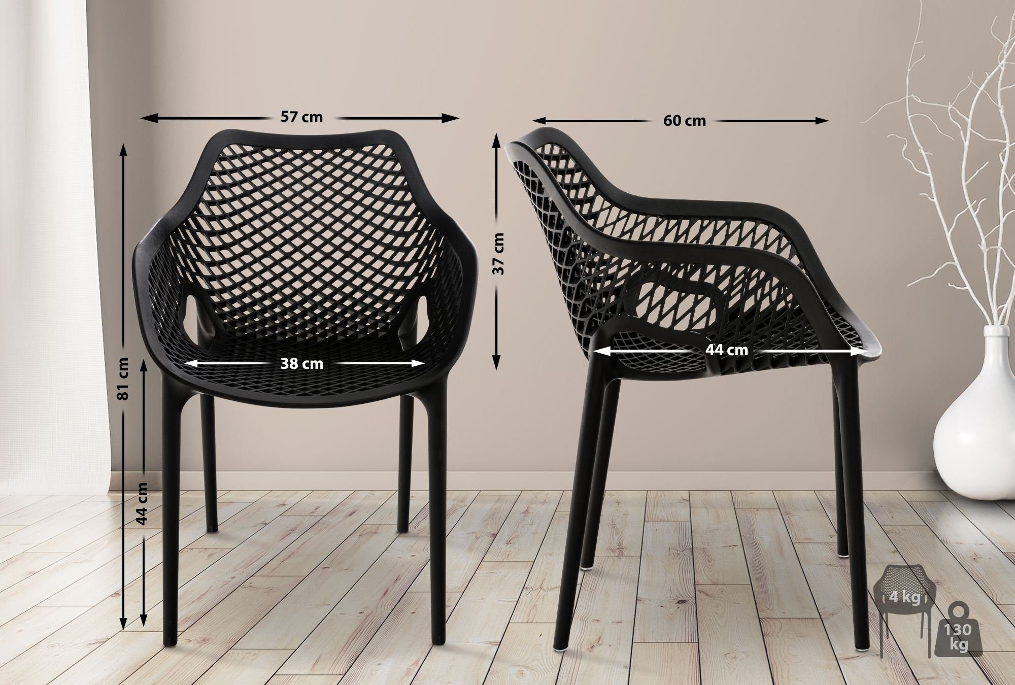 CLP Gartenstuhl Air XL, Outdoor, Kunststoff, günstig online kaufen