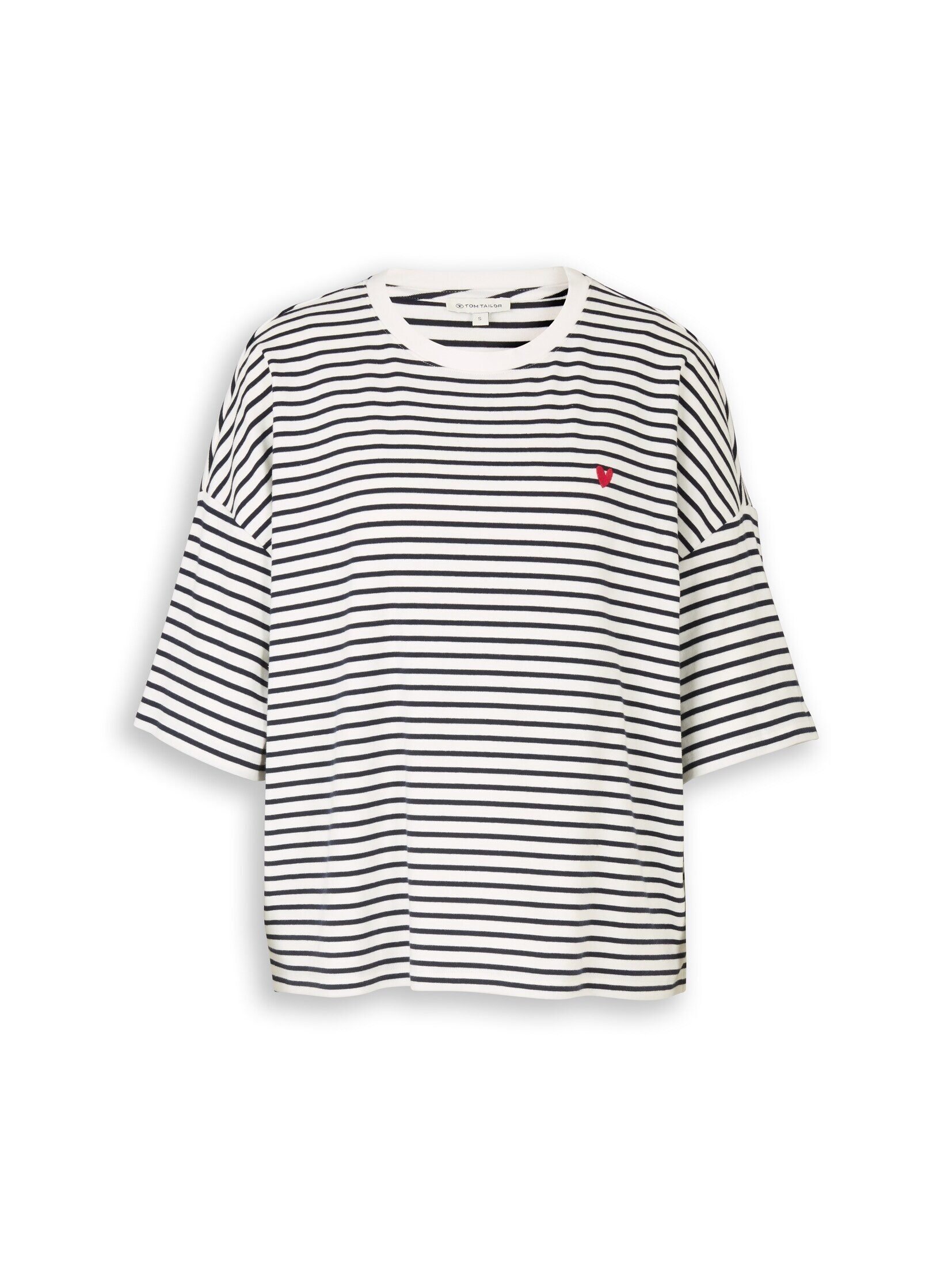 TOM TAILOR T-Shirt T-Shirt Oversize T-Shirt mit Streifenmuster günstig online kaufen