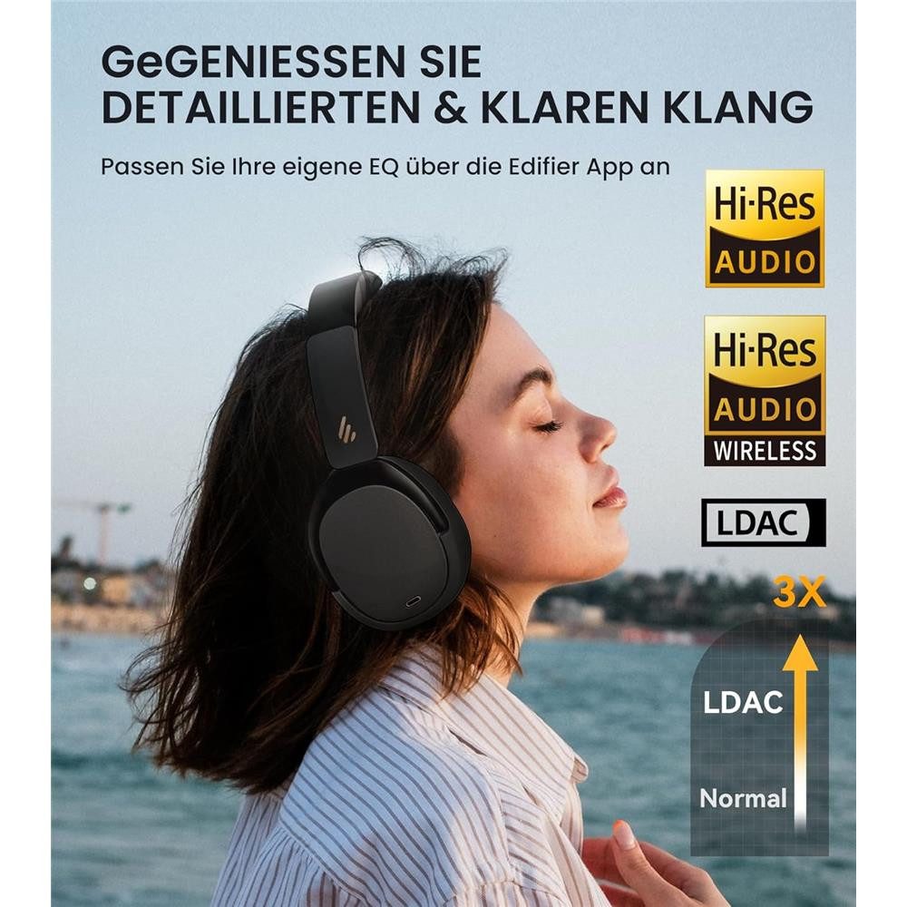 Edifier® WH950NB kabellose Bluetooth Kopfhörer Over-Ear-Kopfhörer (Bluetooth 5.3 55 h Spielzeit Active Noise Cancelling Hi-REs Audio)