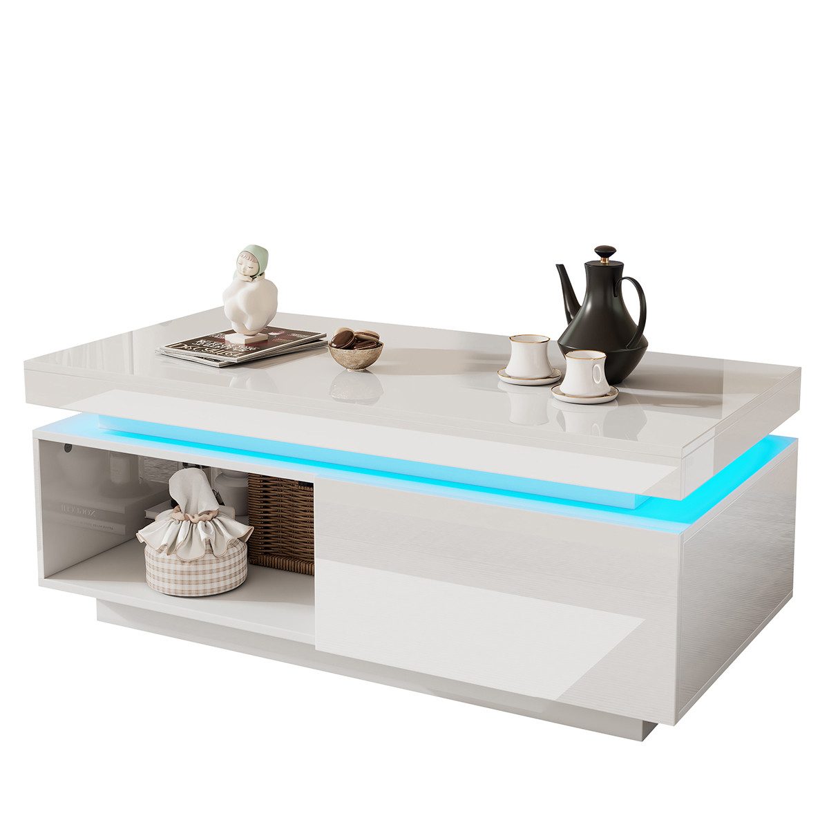 XDeer Couchtisch Couchtisch mit LED-Beleuchtung und günstig online kaufen