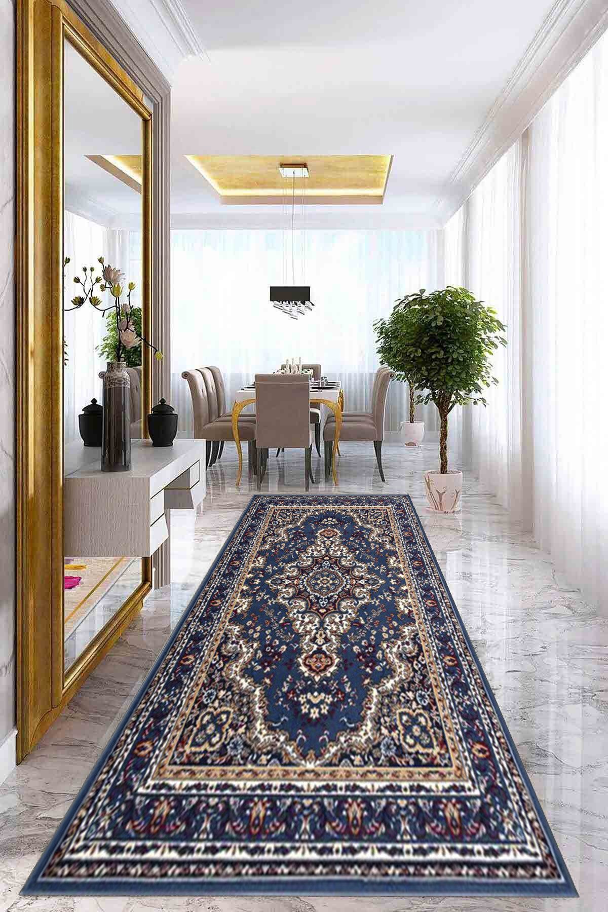 Jungengel Teppich Orientteppich in Blau mit klassischem Medaillonmuster, Bl günstig online kaufen