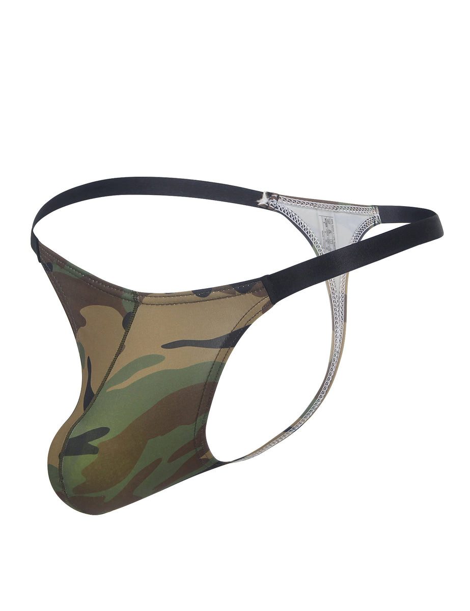 Lau-Fashion Tanga Camouflage Army String Thong – Offenes Design Micro Unterwäsche Herren