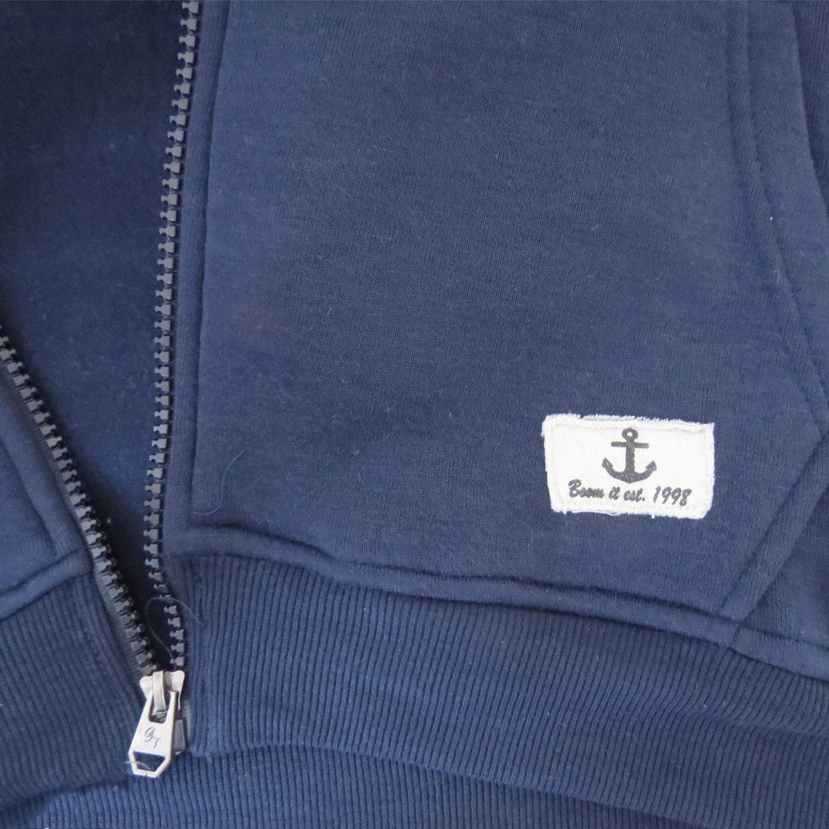 Sonia Originelli T-Shirt Sweatjacke "Hamburg" Hoodie bestickt marine unifarben Damen