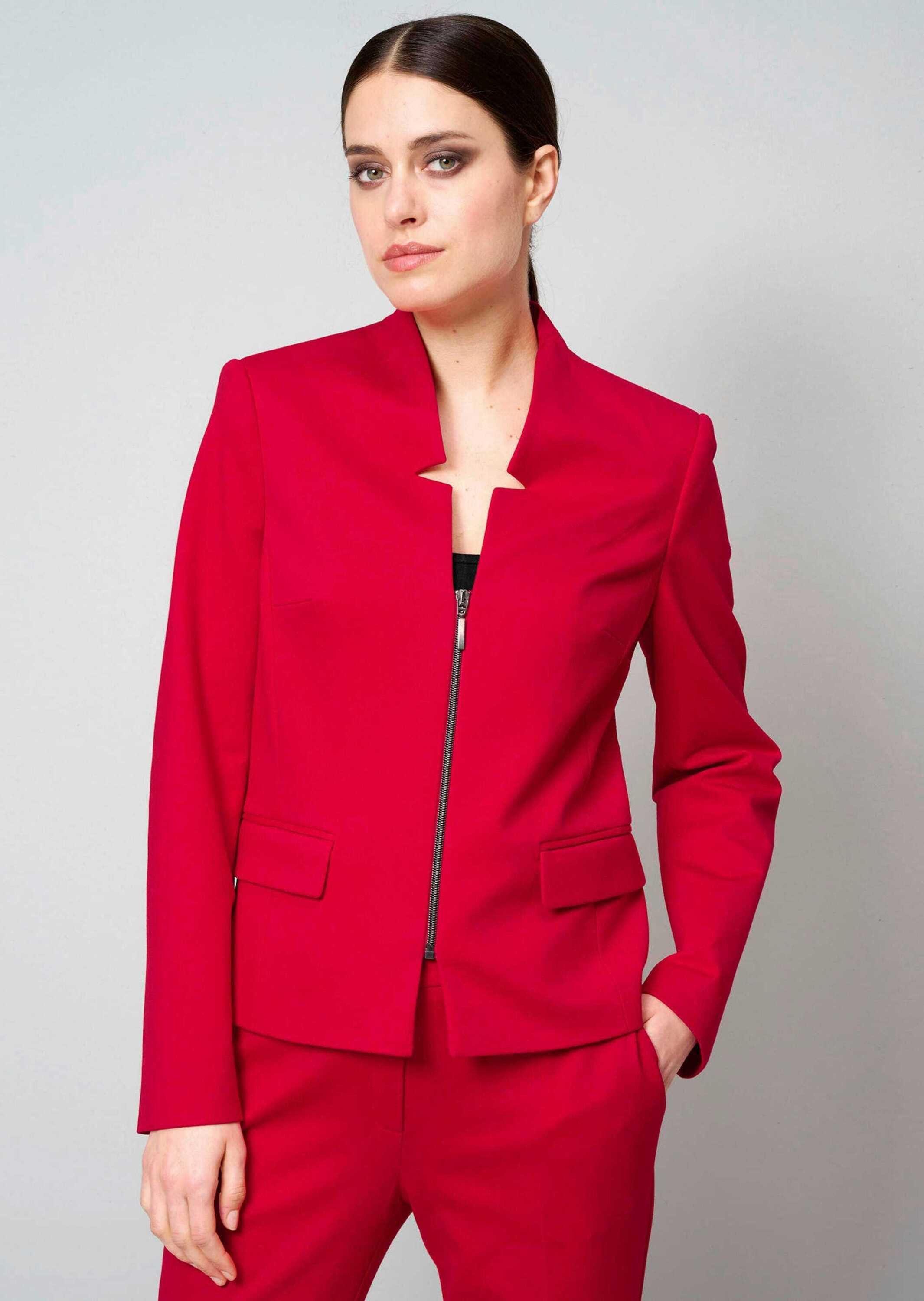 Kurzblazer Blazer mit Reißverschluss