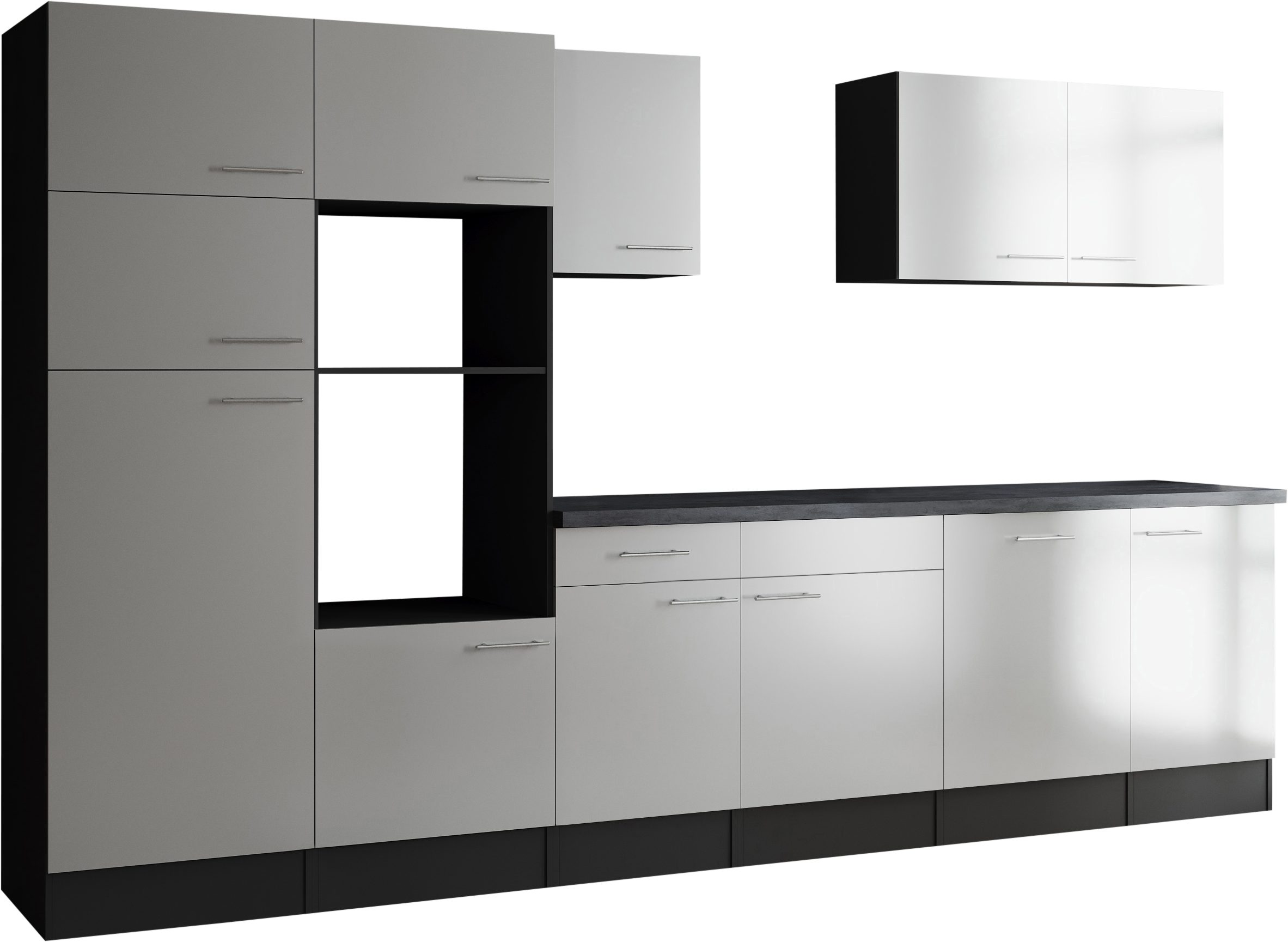 RESPEKTA Küchenzeile Oliver, Breite 340 cm, 90 cm Arbeitshöhe, in exklusiver Konfiguration für OTTO