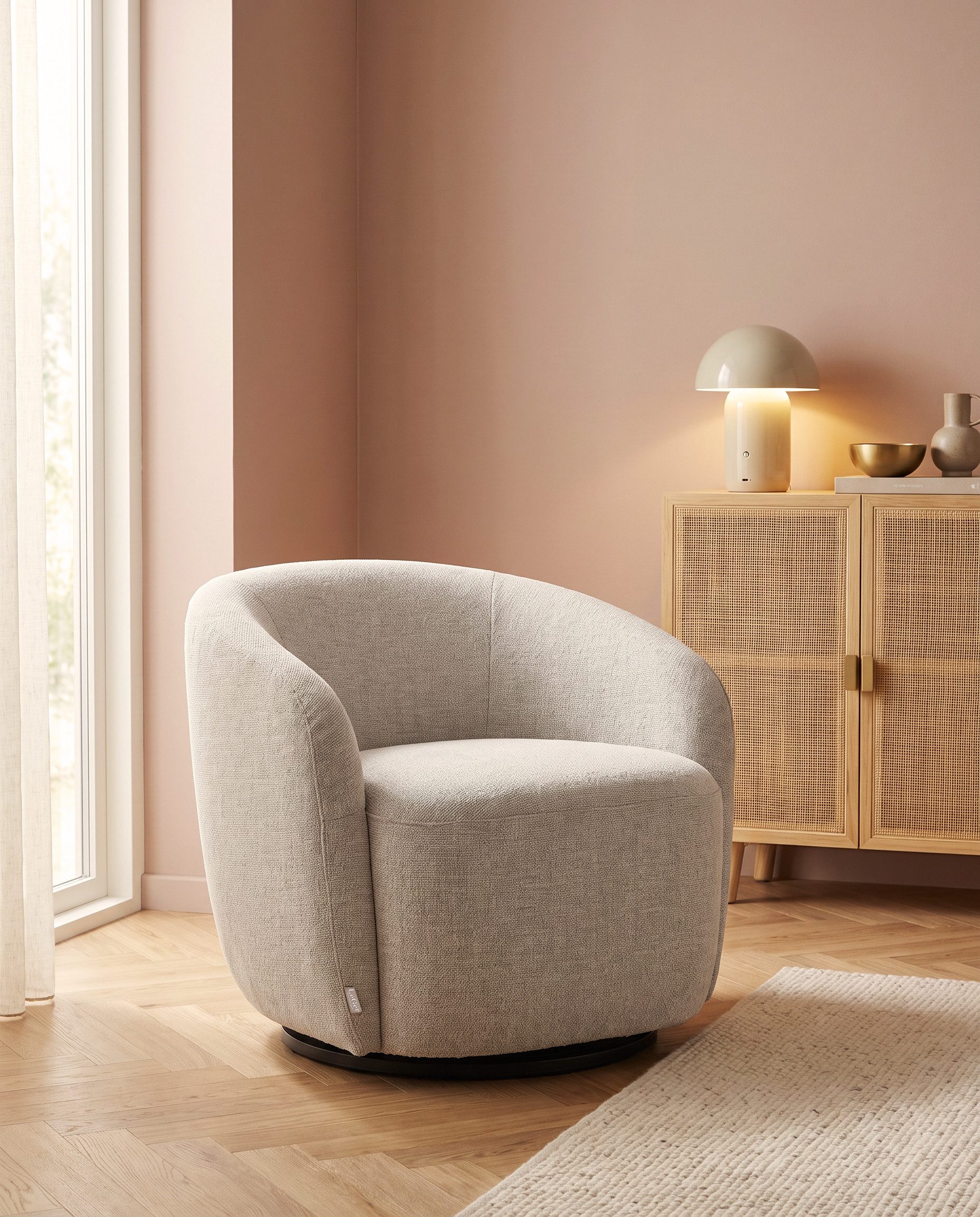 LeGer Home by Lena Gercke Sessel ZAYRA, 360° drehbar, Webstoff