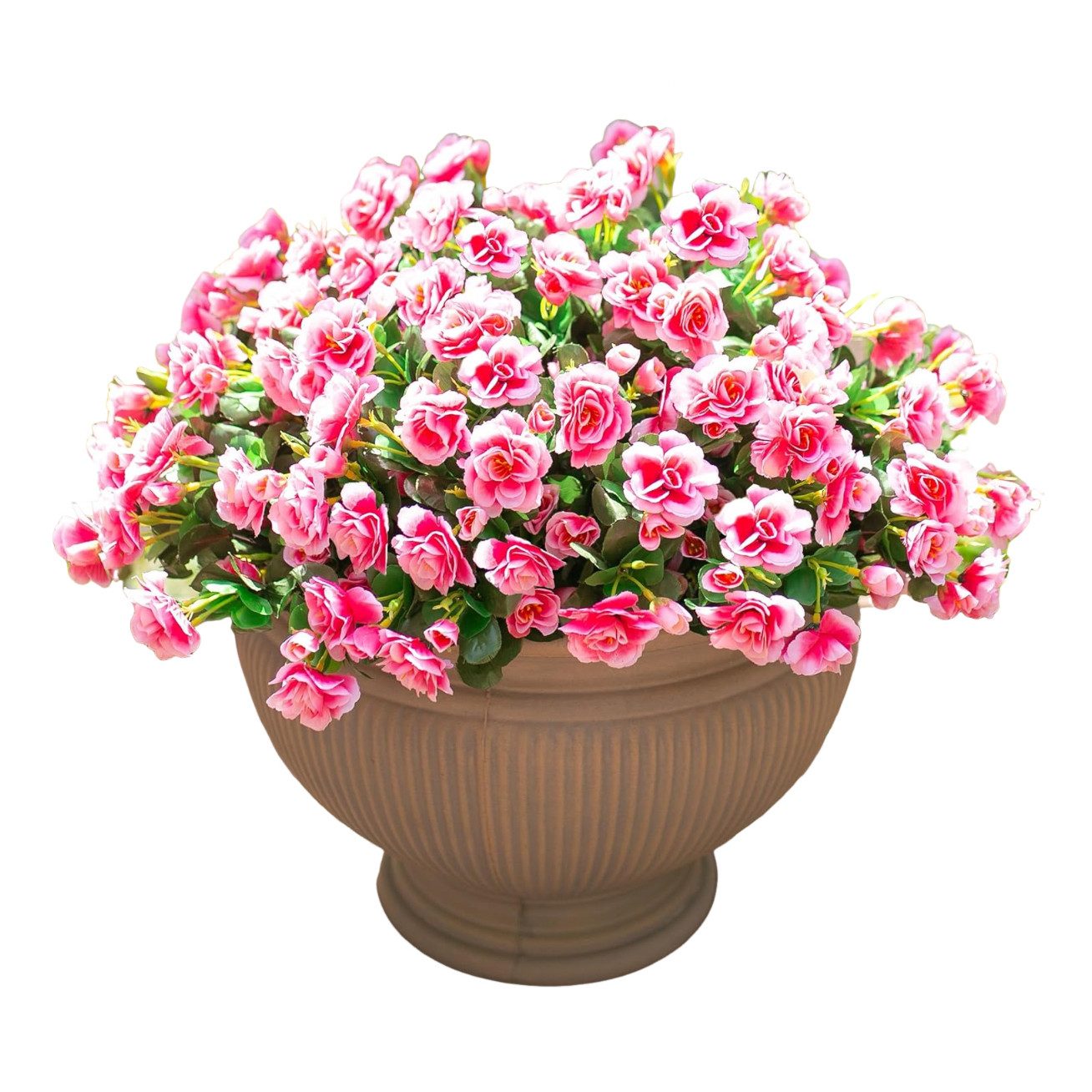 Kunstblumenstrauß 4er Set künstliche Azaleen-Blumensträuße, künstliche Kamelienblumen, Agger, geeignet für Terrasse, Garten und Wohnungsdekoration
