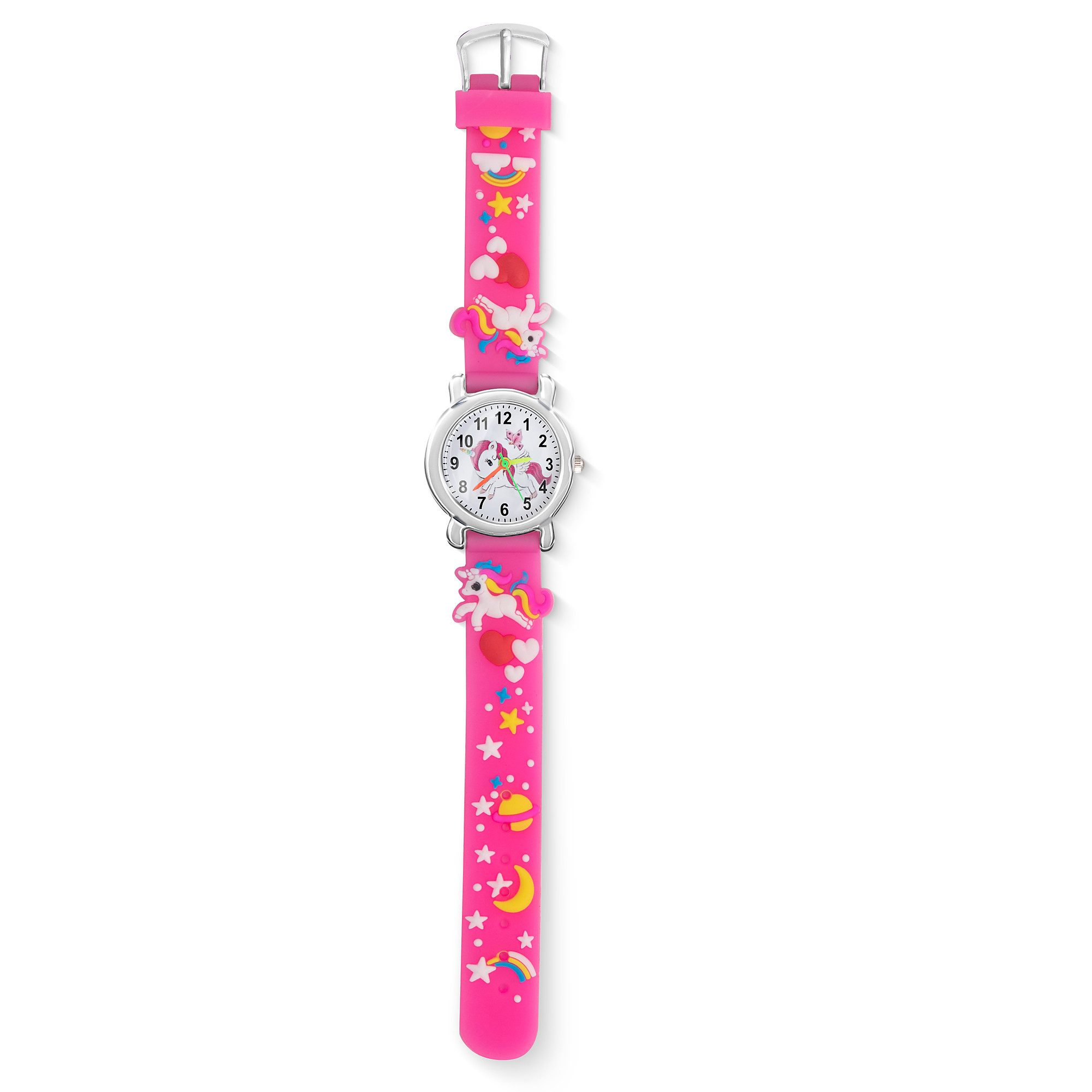 Taffstyle Quarzuhr Kinder Armbanduhr Einhorn Silikonuhr für Mädchen und Jungen, (Mädchen Jungen Sportuhr Bunte Kinderuhr Farbige Lernuhr Silikonuhr Süß)