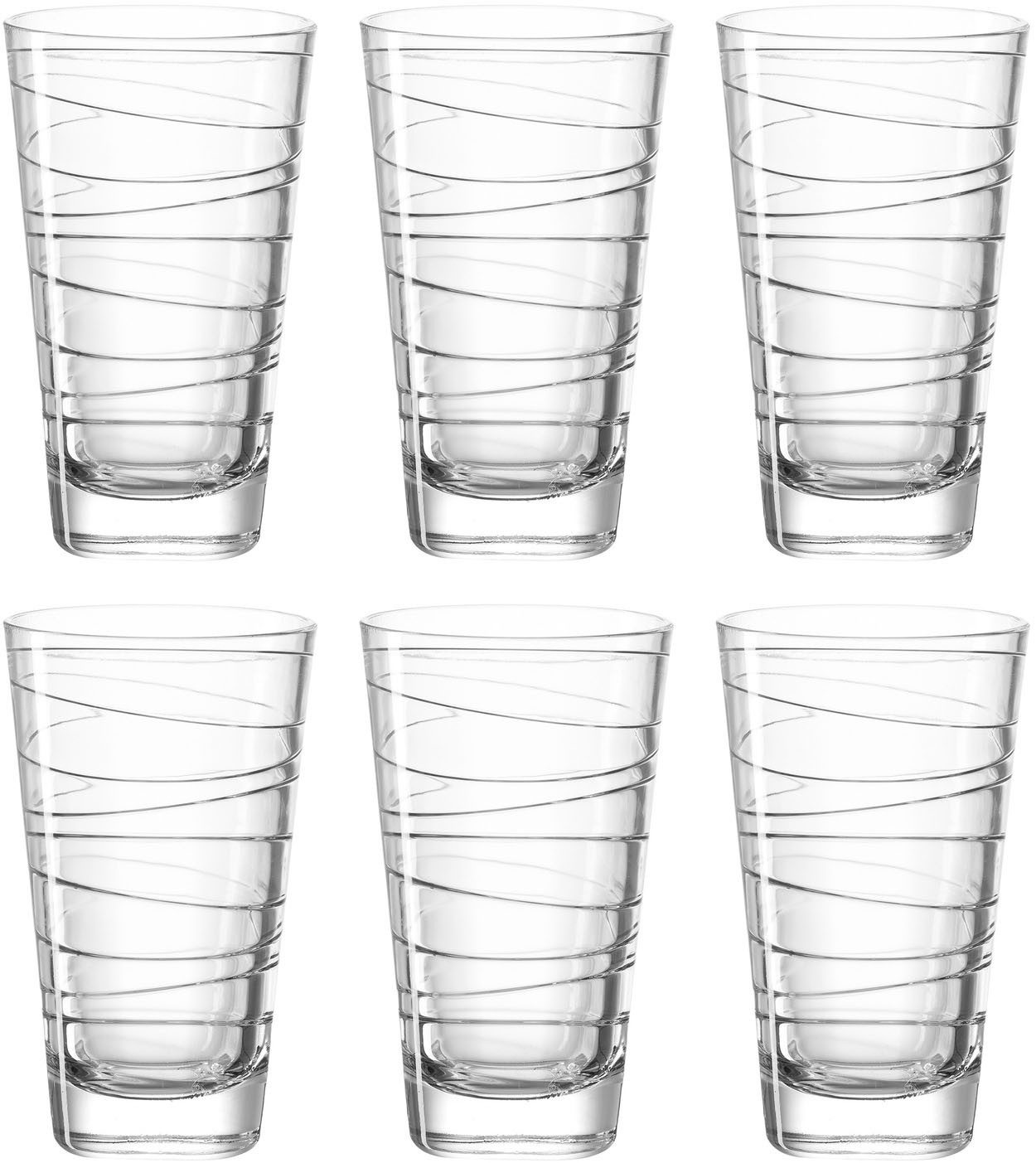 LEONARDO Longdrinkglas VARIO, 6-tlg., Glas, 280 ml, 6-teilig