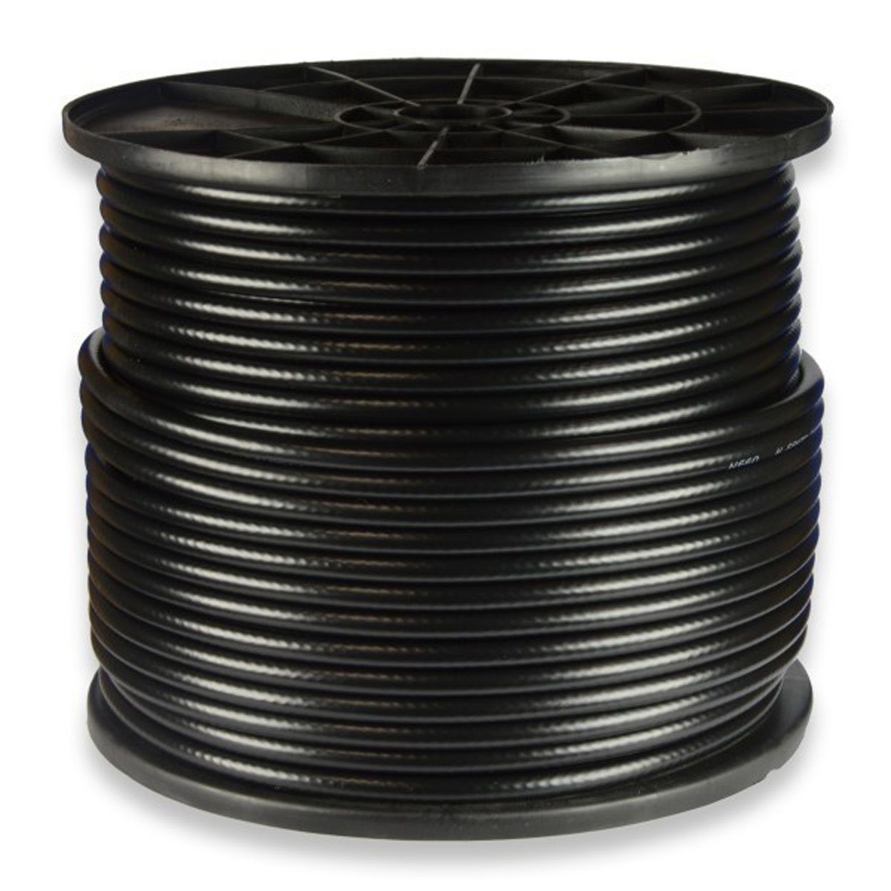 PremiumX 100m BASIC Koaxialkabel schwarz 135dB SAT Entmanteler 10x F-Stecker SAT-Kabel