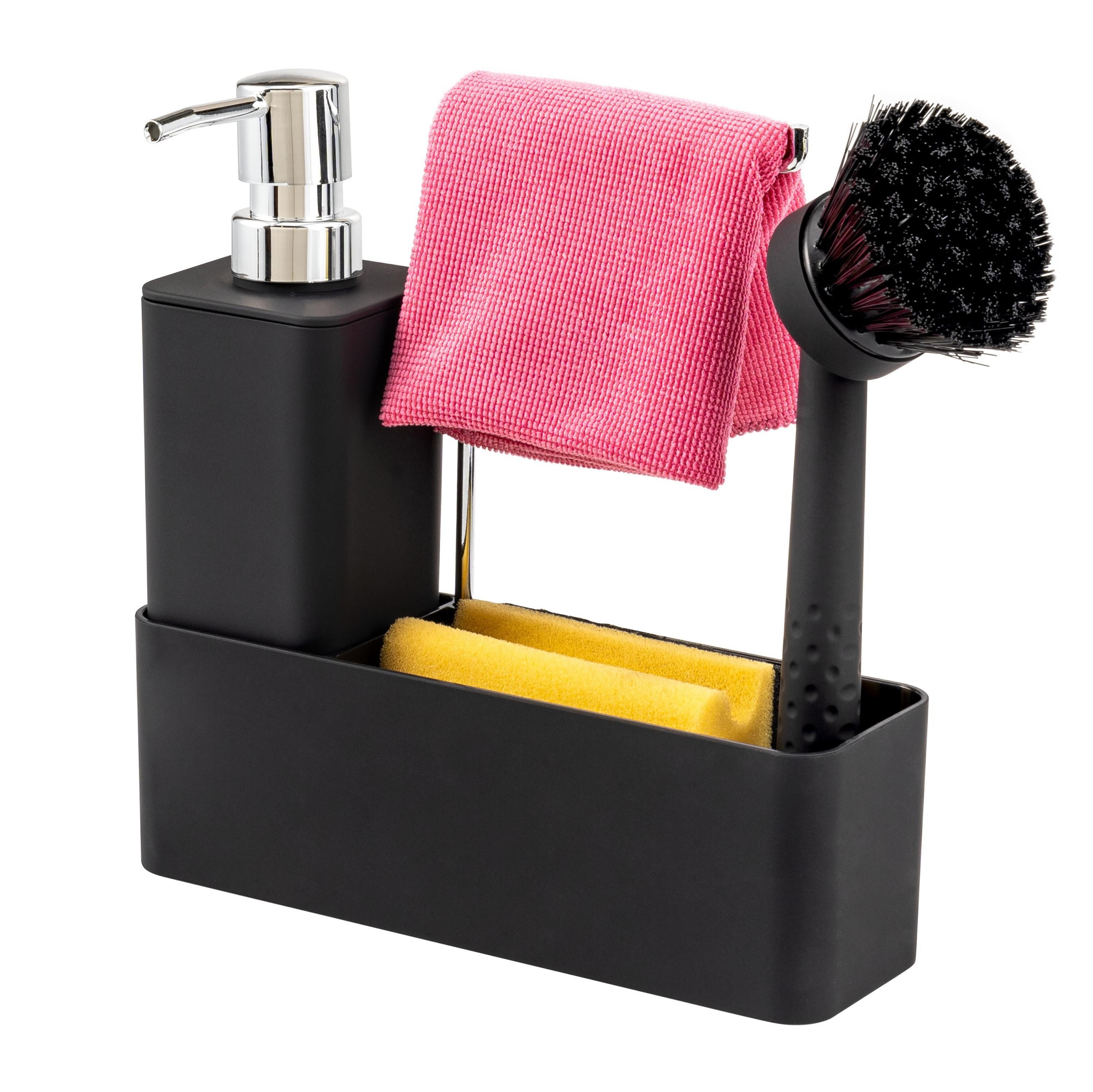 eluno Seifenspender Spülbecken Organizer, Seifenspender, schwarz