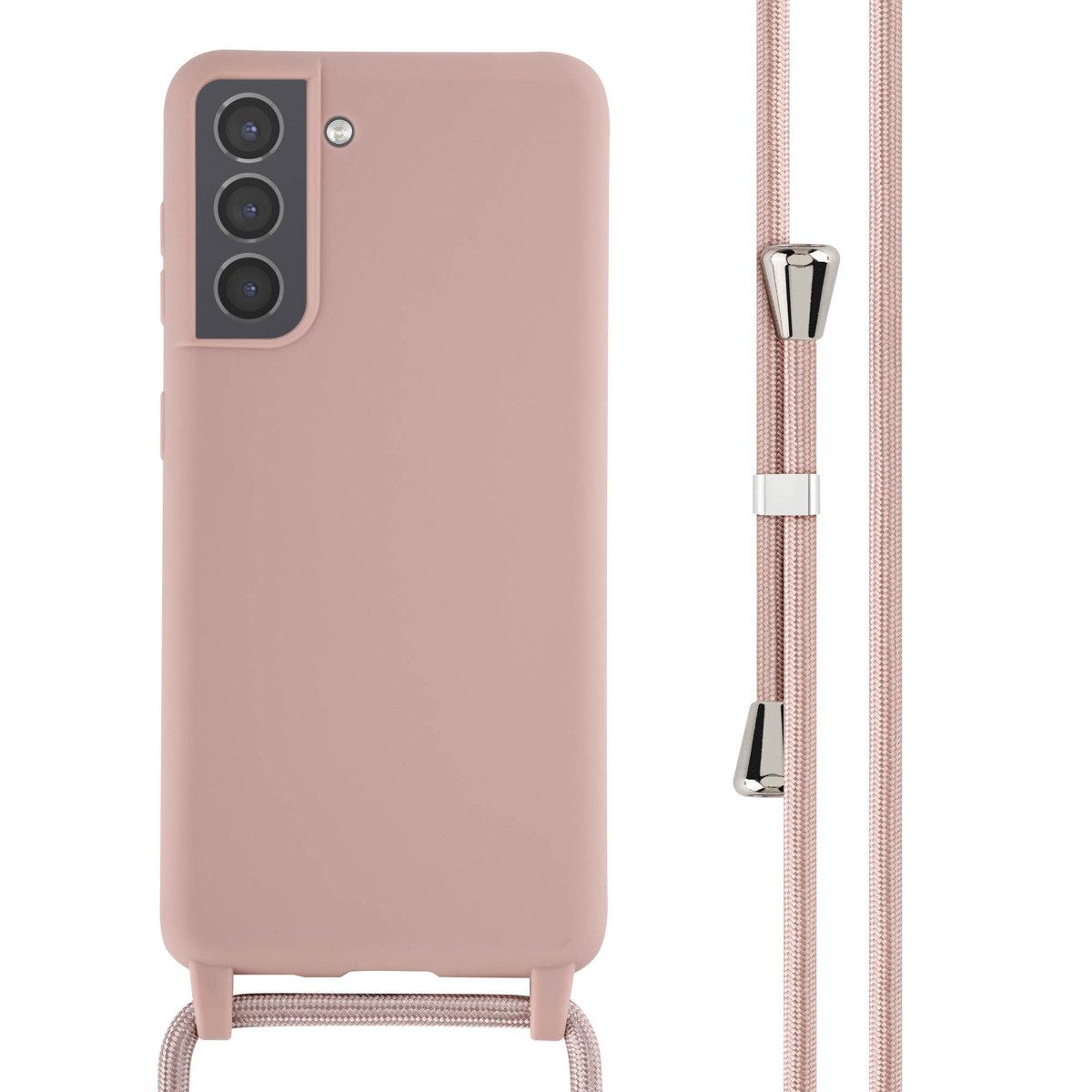 imoshion Handyhülle imoshion SilikonHülle mit Band Samsung Galaxy S21 - Sand Pink
