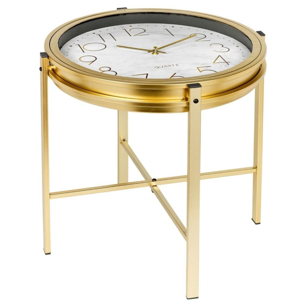 Beistelltisch Home&Styling Uhr mit Beistelltisch Golden