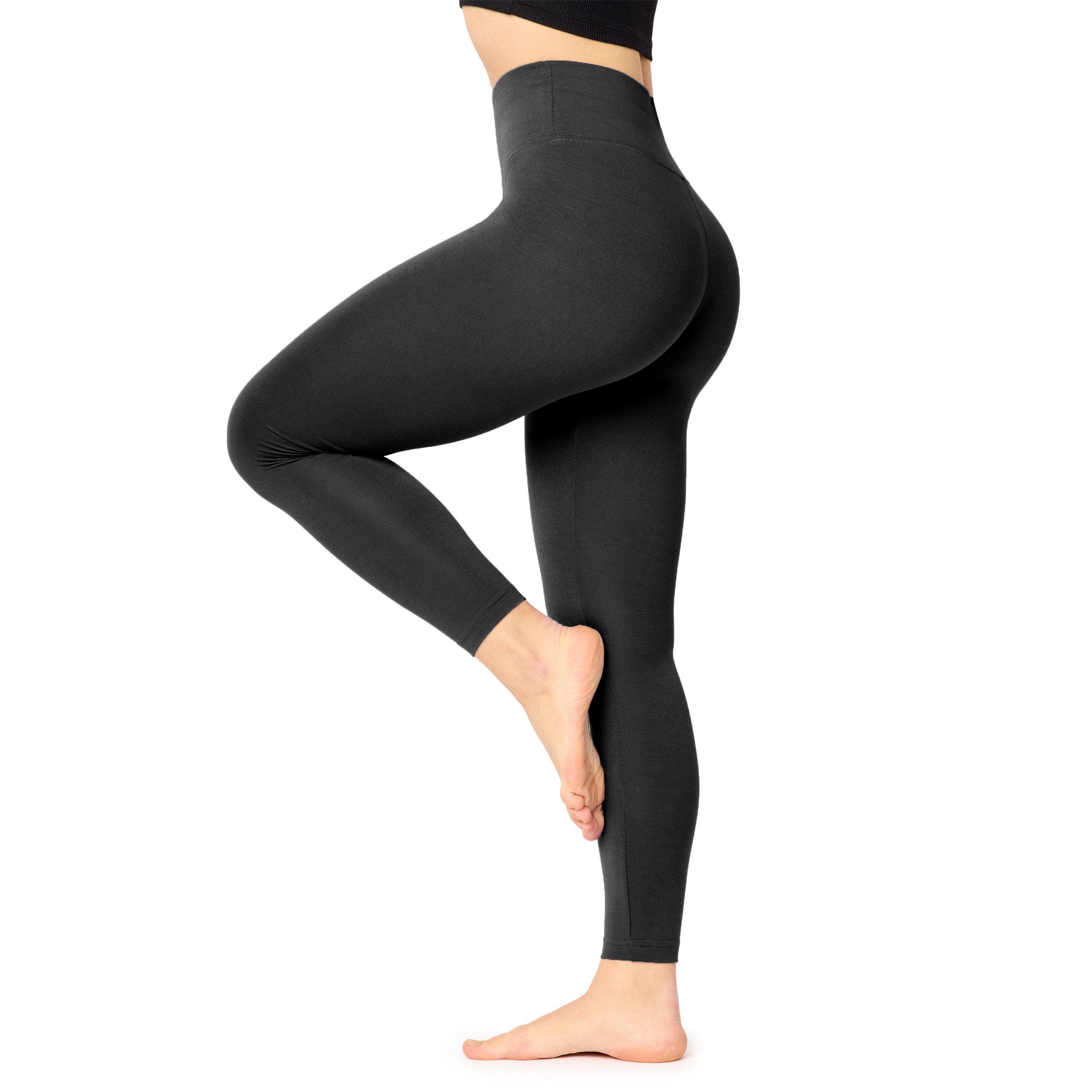 Bellivalini Highwaist Leggings Damen Lange Leggings High Waist Slim aus Viskose für Yoga BLV50-292 (1-tlg) elastischer Bund