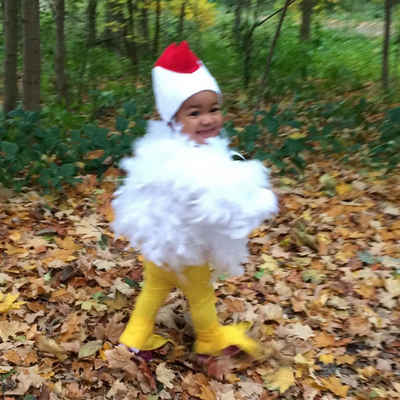 all Kids United Kostüm »Huhn-Kostüm Kinder Hahn«, Hühnerkostüm mit echten Federn
