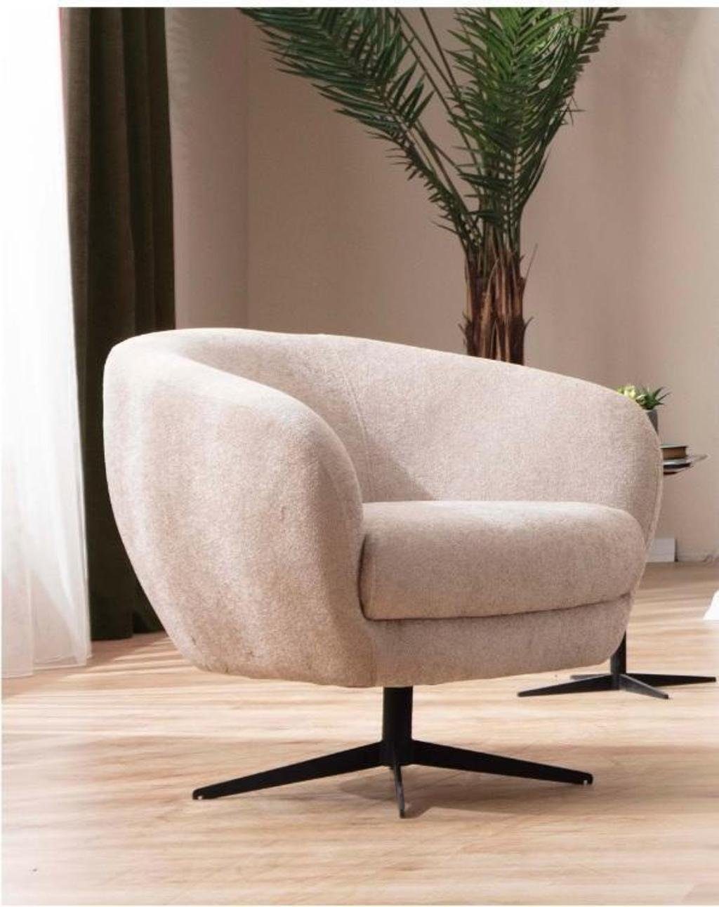 JVmoebel Sessel Design Sitzer Luxus Sessel Relax Textil Weiß Sessel Modern Luxus Neu (1-St., Sessel), Made in Europa