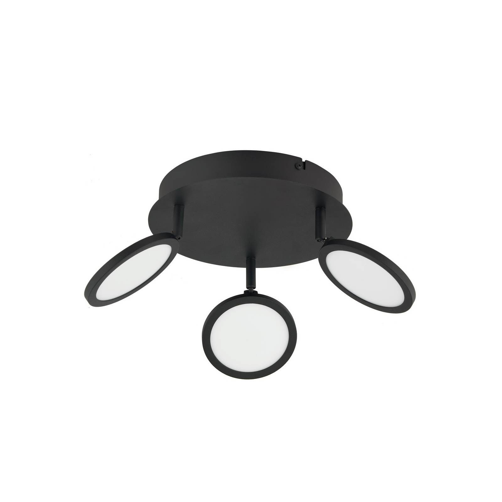 Lindby Deckenleuchten Manel, LED, Metall, Schwarz warmweiß IP20, LED 14 W gesamt, warmweiß