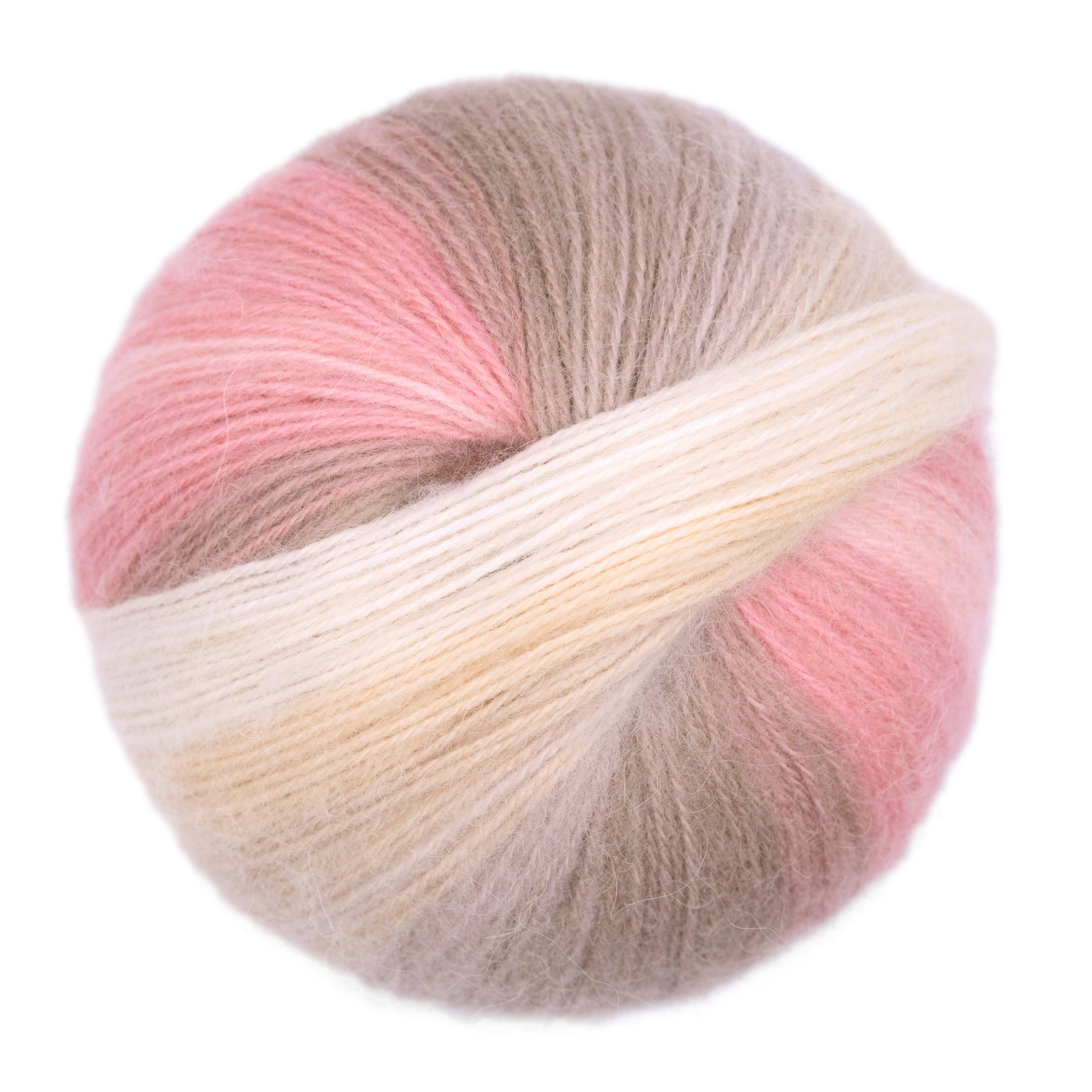 Gründl Wolle Mirabella Farbverlaufsgarn mit Anleitung Häkelwolle, 550,00 m (Wolle Farbverlaufswolle zum Stricken und Häkeln, Strickwolle, Strickgarn, Handstrickgarn), 80% Polyacryl, 20% Wolle