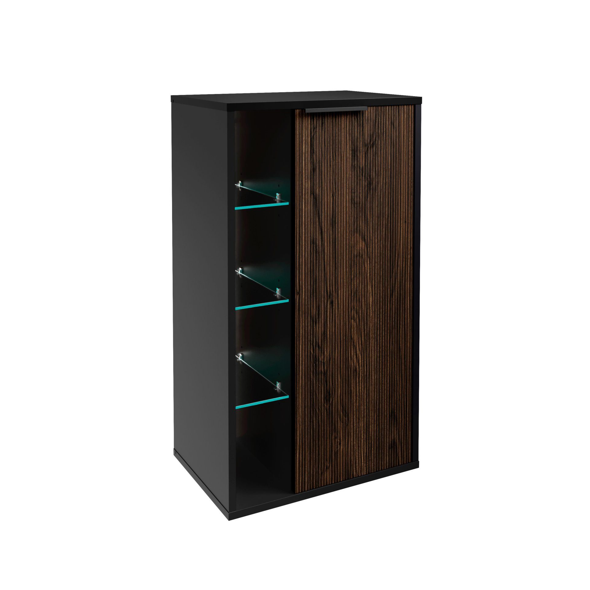 FACKELMANN Badregal B.PARIS Midischrank, Badezimmer Schrank, Badmöbel, Beleuchtung