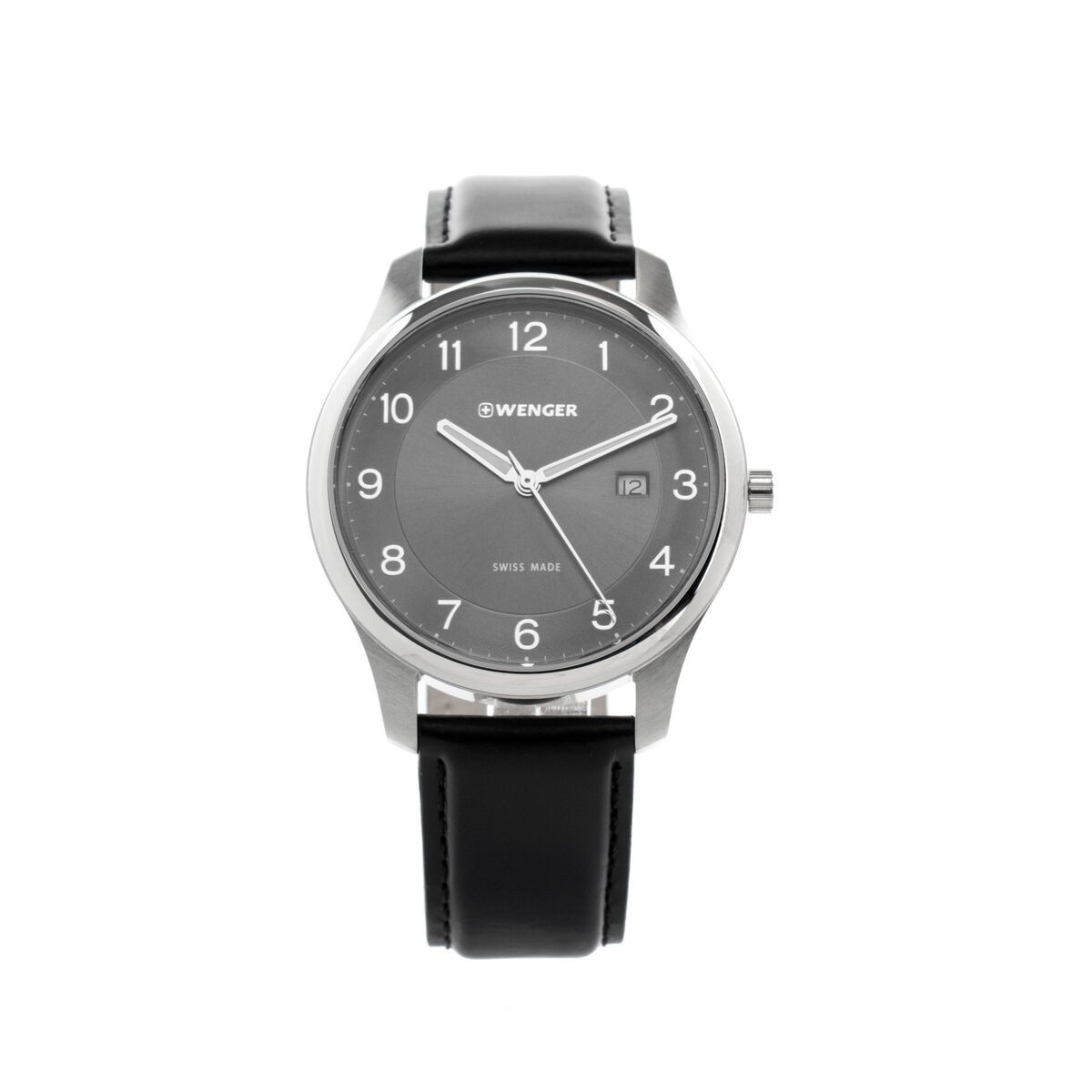 Wenger Quarzuhr Wenger Herrenuhr 019041126 Ø 42 mm Leder Armbanduhr