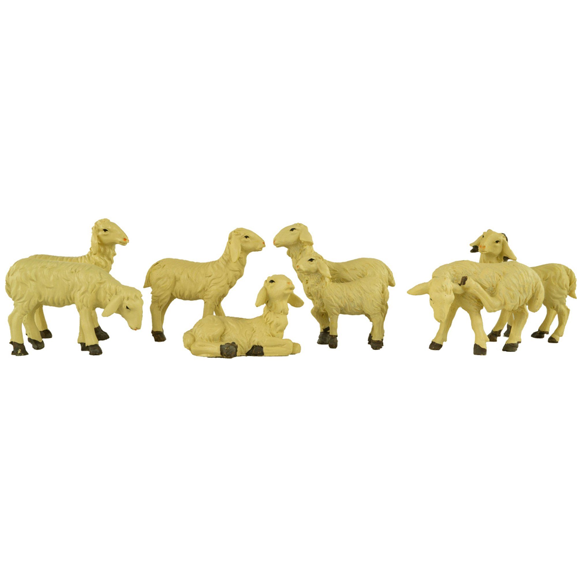 dekoprojekt Krippen-Zubehör Handbemalte Krippenfiguren Schafe 7-tlg., günstig online kaufen