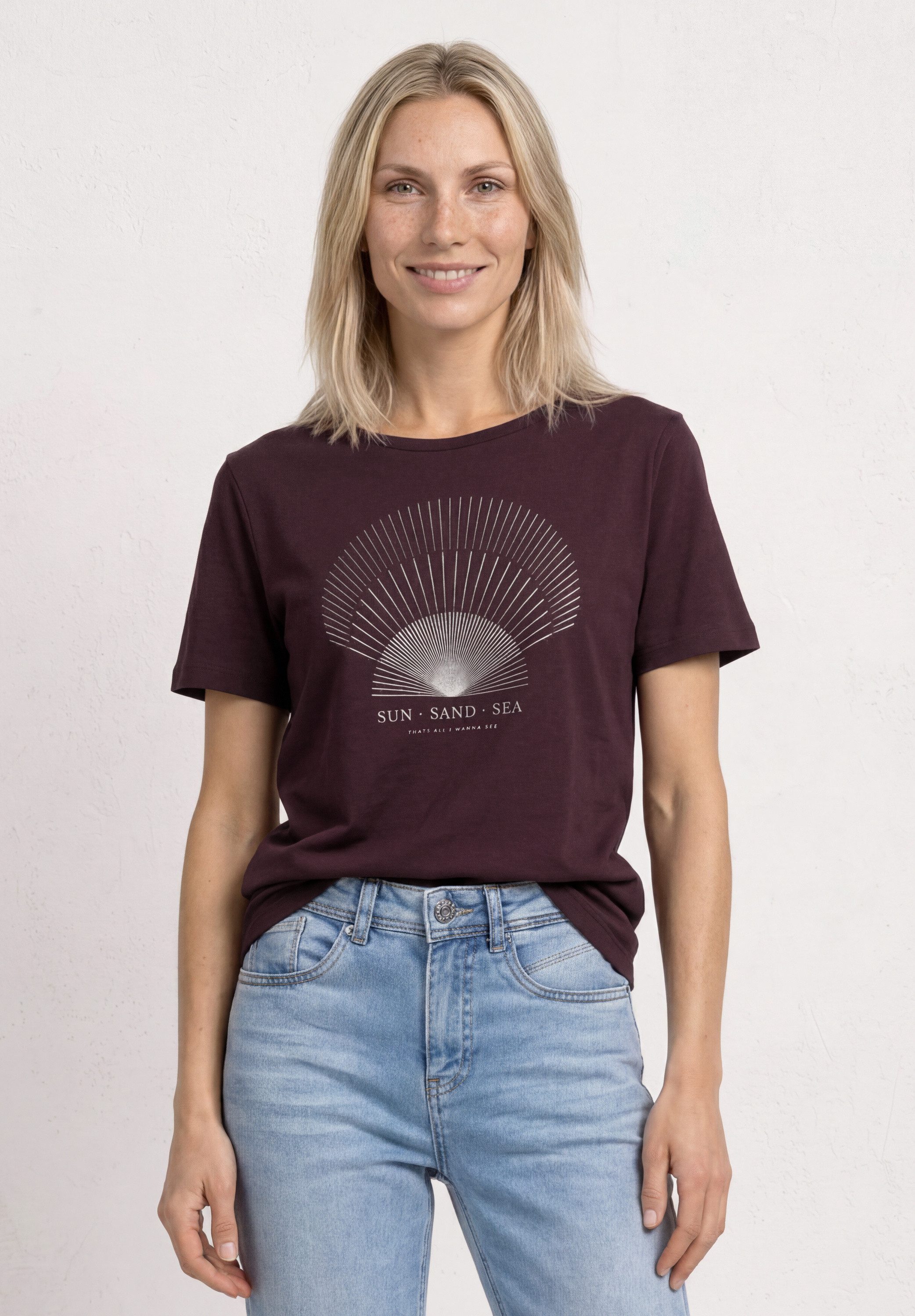STREET ONE T-Shirt mit Rundhalsausschnitt