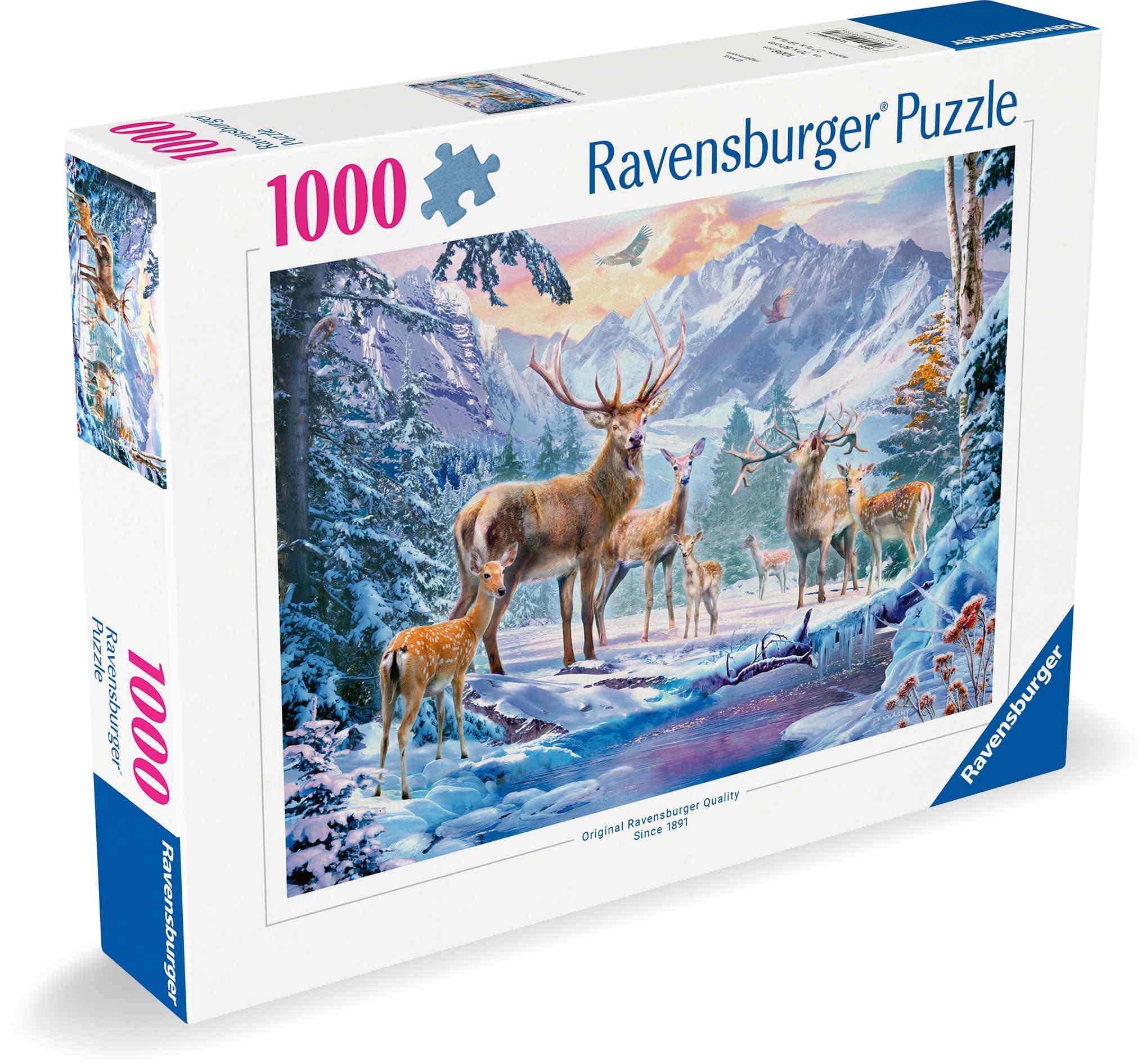 Ravensburger Puzzle 1000 Teile Puzzle Rehe und Hirsche im Winter 12000888, günstig online kaufen