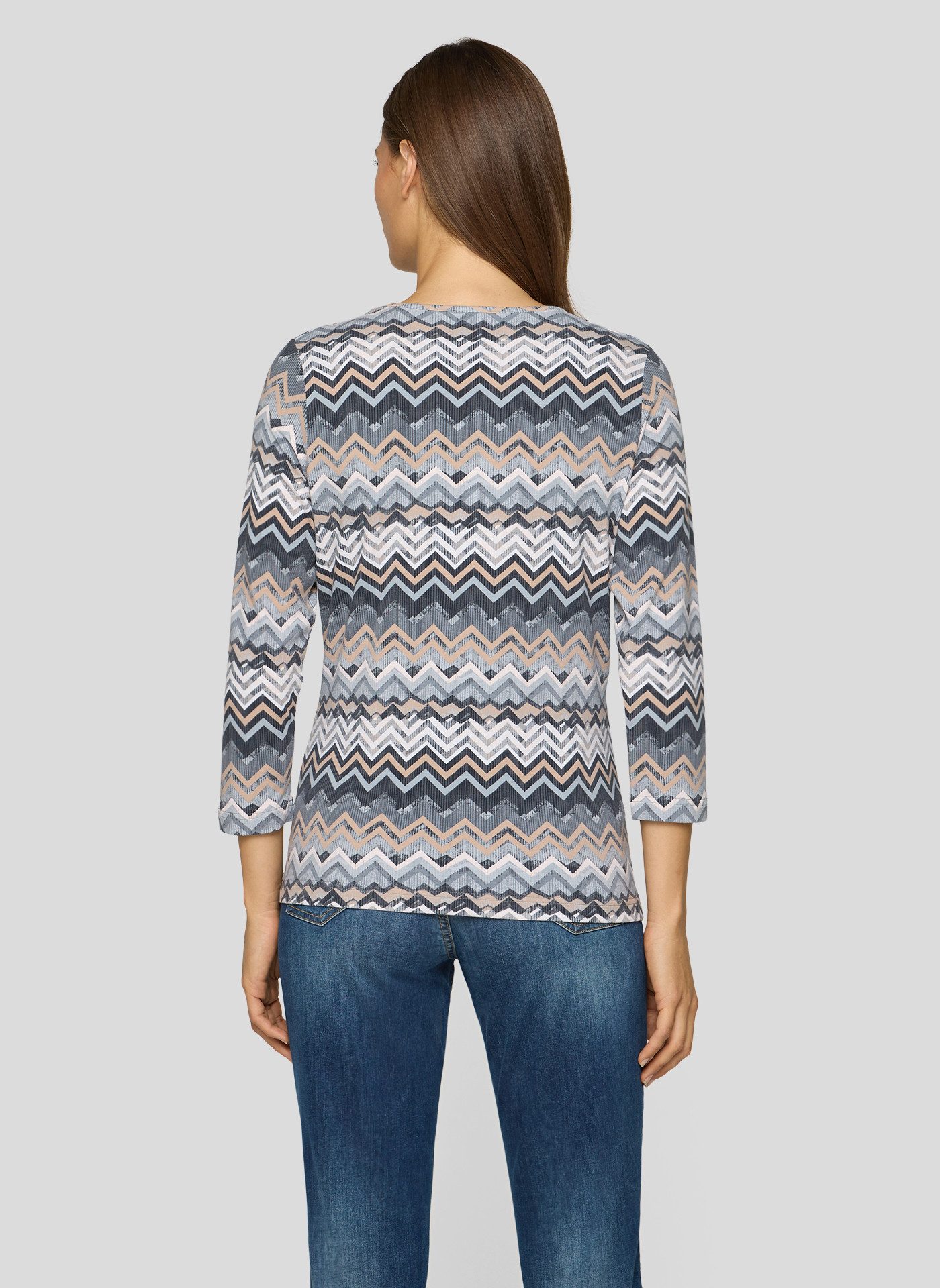 Rabe 3/4-Arm-Shirt mit grafischem Muster günstig online kaufen