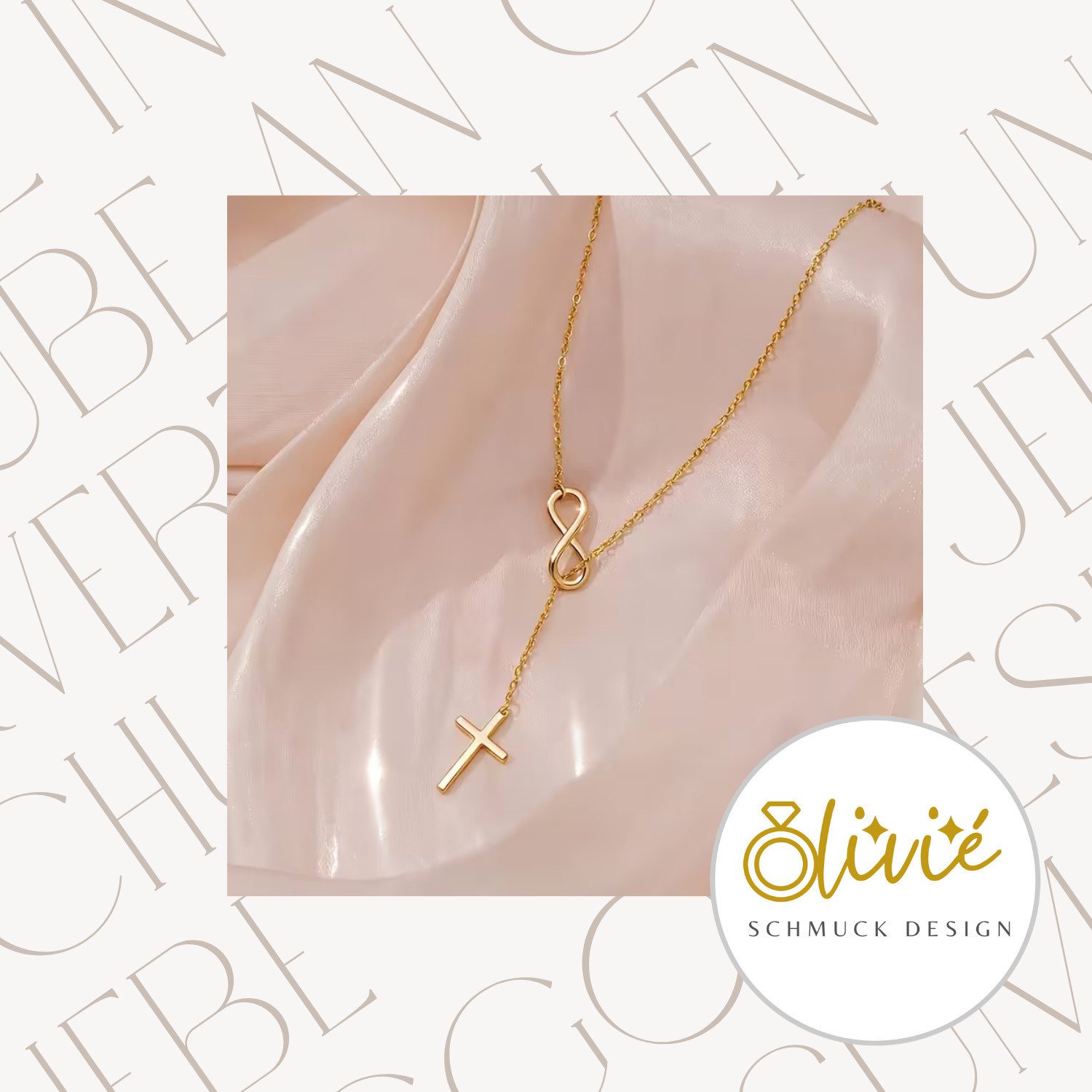 XCOAST Edelstahlkette Infinity Grace Damen Kette – Elegante Edelstahl Halskette (anlaufgeschützt langlebig, Geschenkidee Schmuck Damen), Edelstahl 316 Schmuck Damen