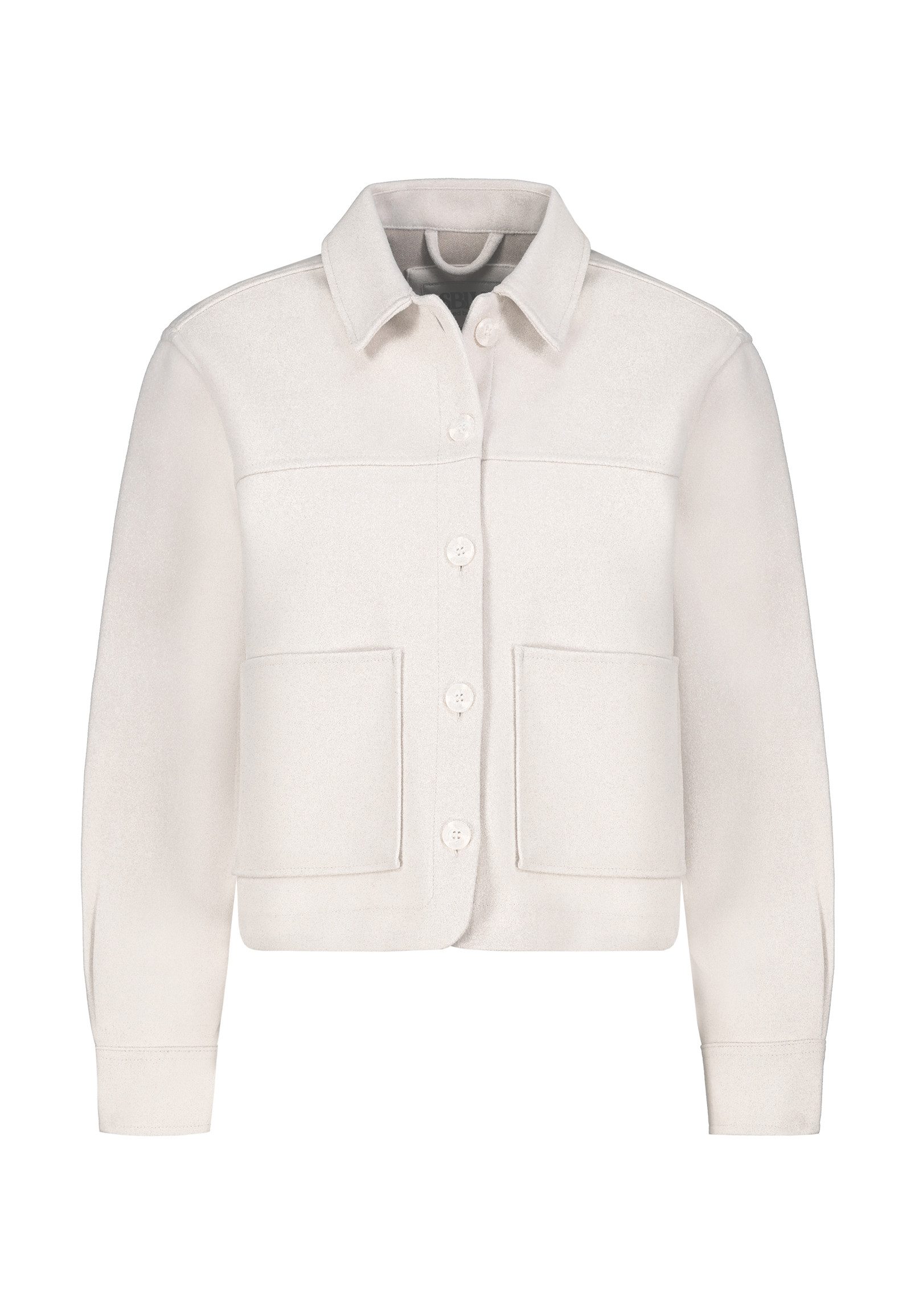 SUBLEVEL Hemdjacke Damen Übergangsjacke mit Umlegekragen Umlegekragen, aufgesetzte Taschen, Knopfleiste