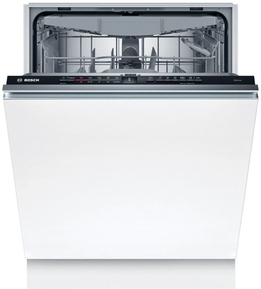 BOSCH vollintegrierbarer Geschirrspüler Serie 2 SMV2HVX02E, 14 Maßgedecke, Infolicht auf dem Boden & Flexibilität dank VarioSchublade