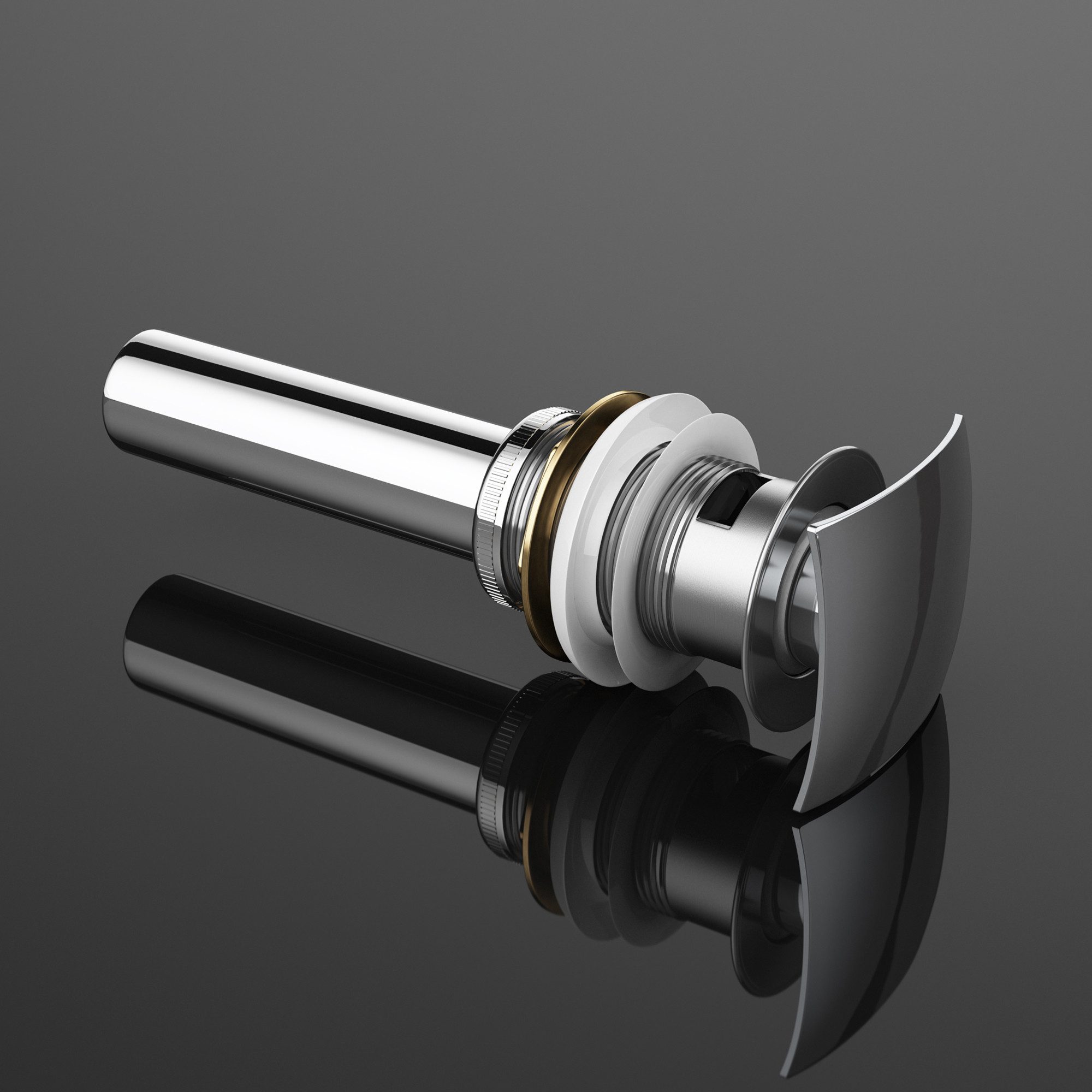 Thumbnail - doporro Waschbeckenstöpsel Design Automatik-Ablaufgarnitur Push-Open Pop-Up-Ventil Abfluss PU03, Ø 6.8 cm (Hardware-fitt...