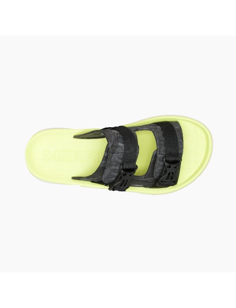 Merrell Hut Ultra Wrap (leicht und flexible Sohle) schwarz/gelb/weiss Herren Sandale