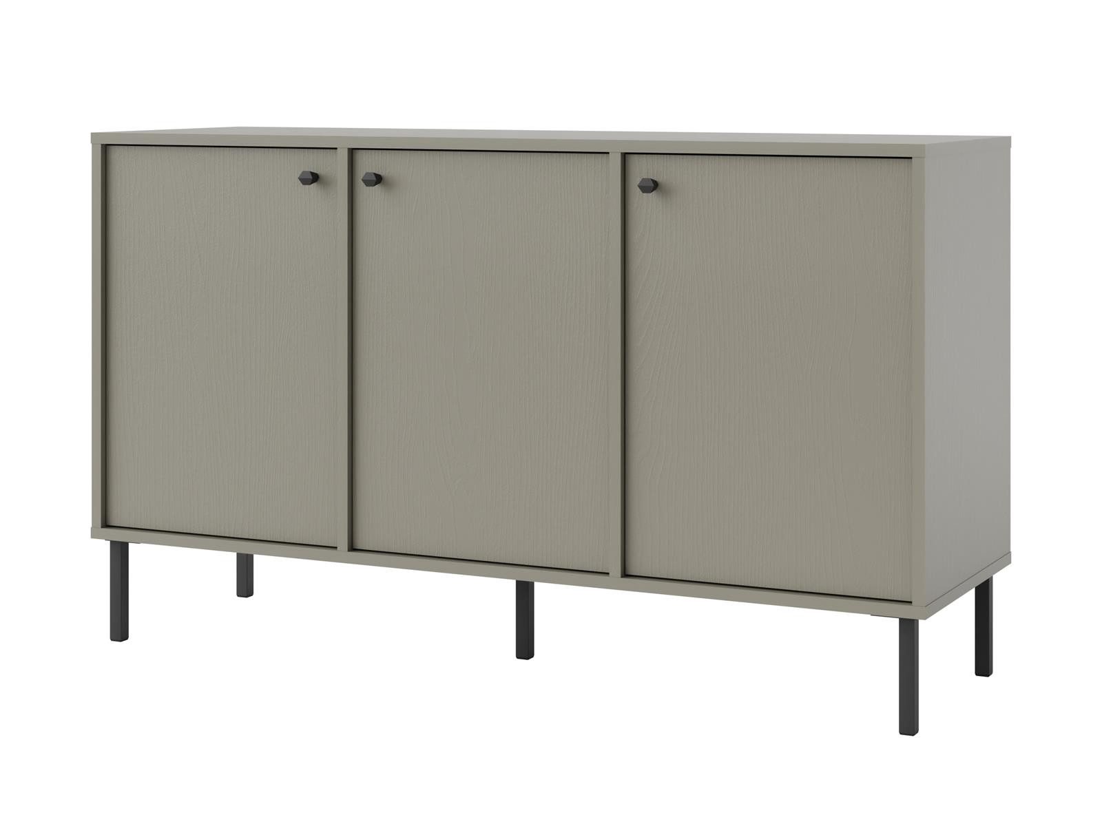 Compleo Kommode mit 3 Türen, Klassik Design, Sideboard modern 124,5 cm breit